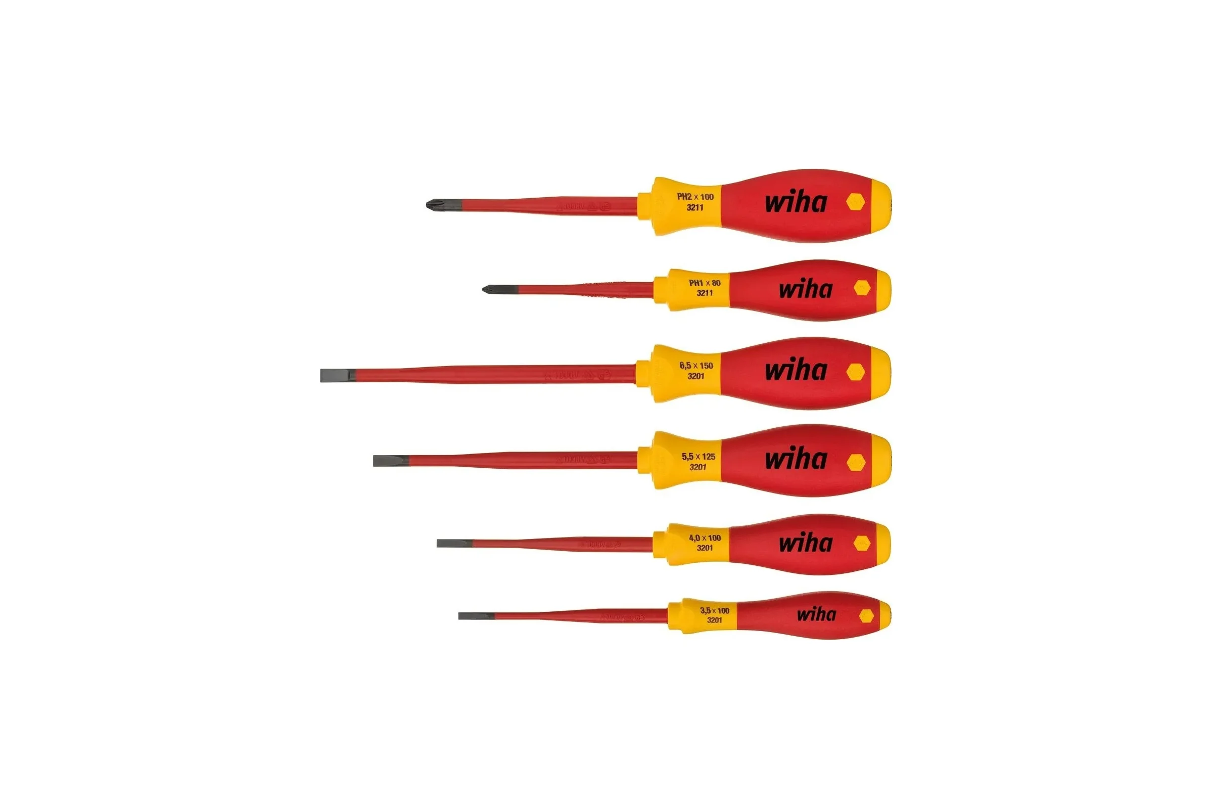 Набор отверток Wiha 35389 SoftFinish electric slimFix Шлиц, Phillips, 6 предм. wih35389