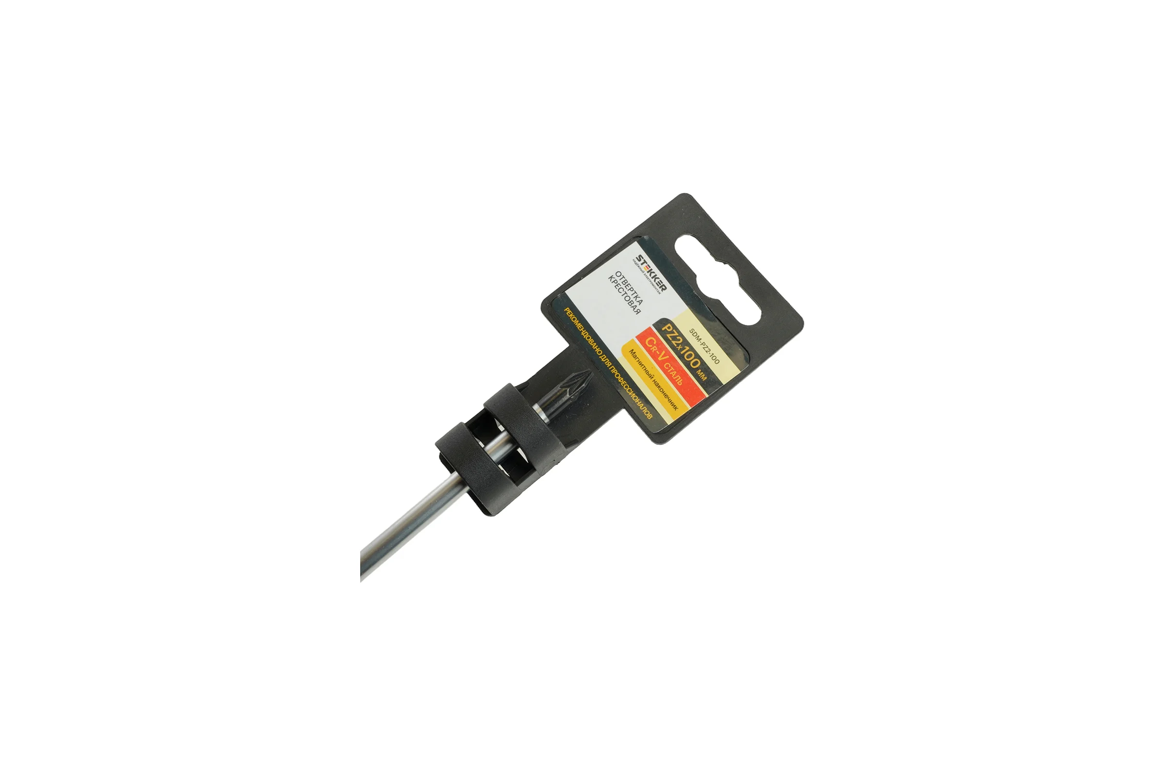 Отвертка крестовая STEKKER pz 2x100 мм, cr-v, sdm-pz2-100 49616