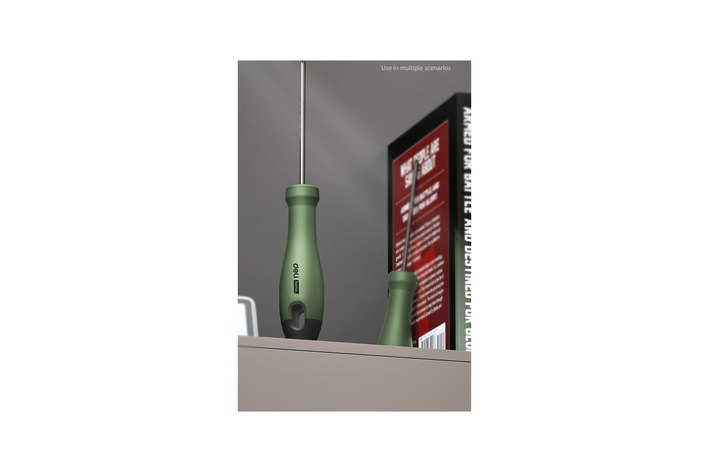 Крестовая отвертка Deli "Home Series Green" HT1203L PH0x75мм, Cr-V, Soft Touch рукоятка, эксклюзивный дизайн, подарочная упаковка 130286