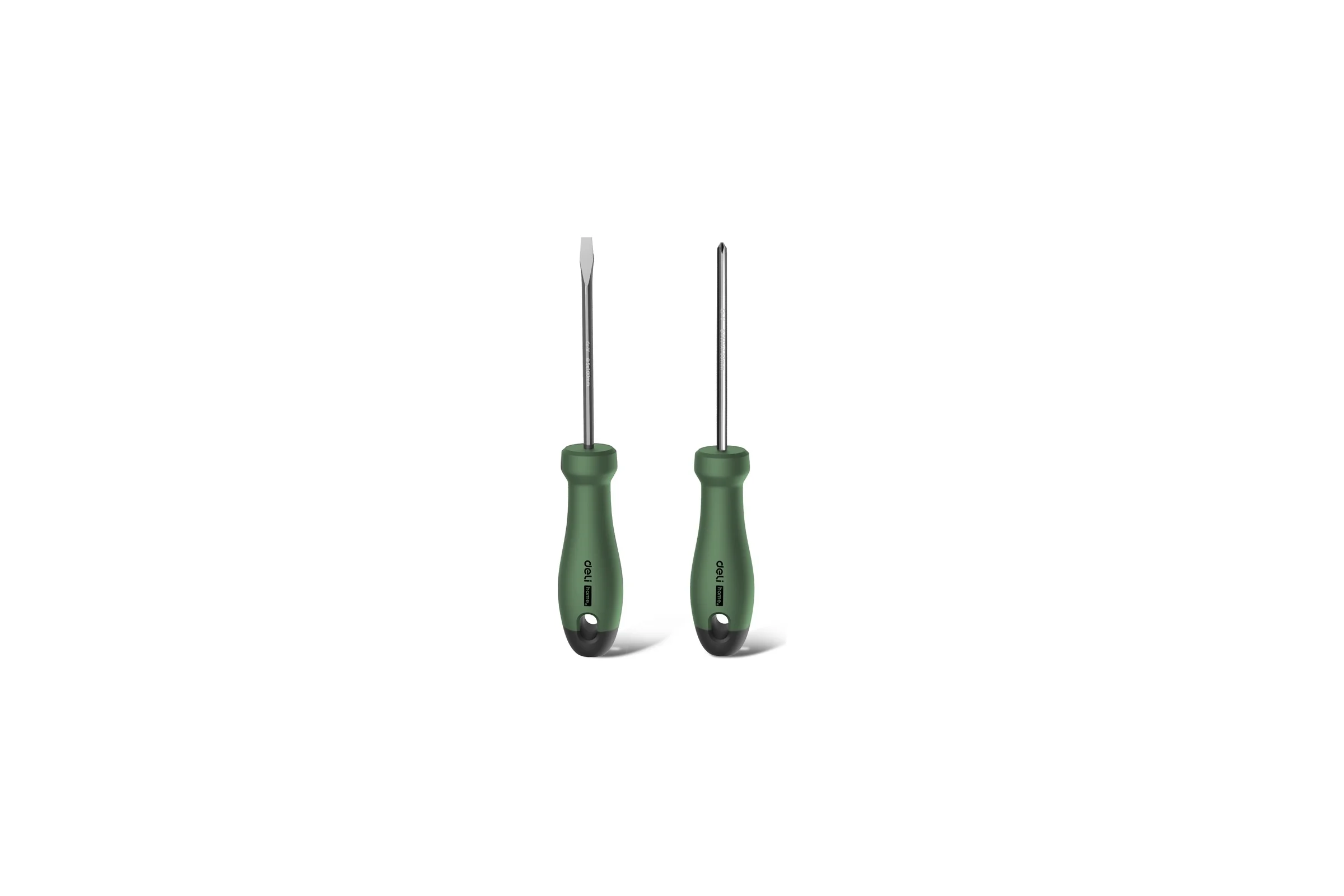 Набор отверток Deli «Home Series Green» HT1002L 2шт (PH1x100, SL5x100, Cr-V, Soft Touch рукоятка, подарочная упаковка, эксклюзивный дизайн) 130274