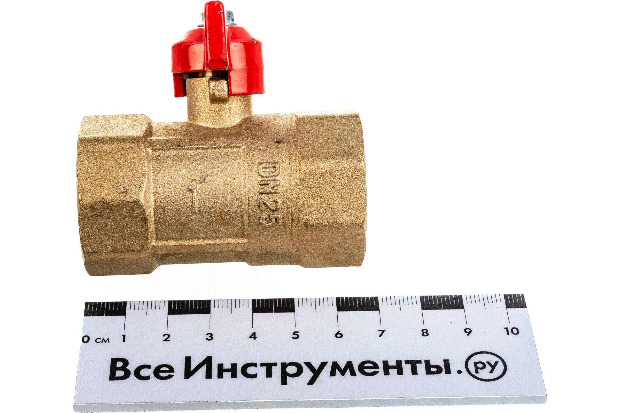 Шаровой кран ГАЛЛОП латунный, ПРАКТИК 130 Ду 25, Ру 16, м/м бабочка 103256 107-5781