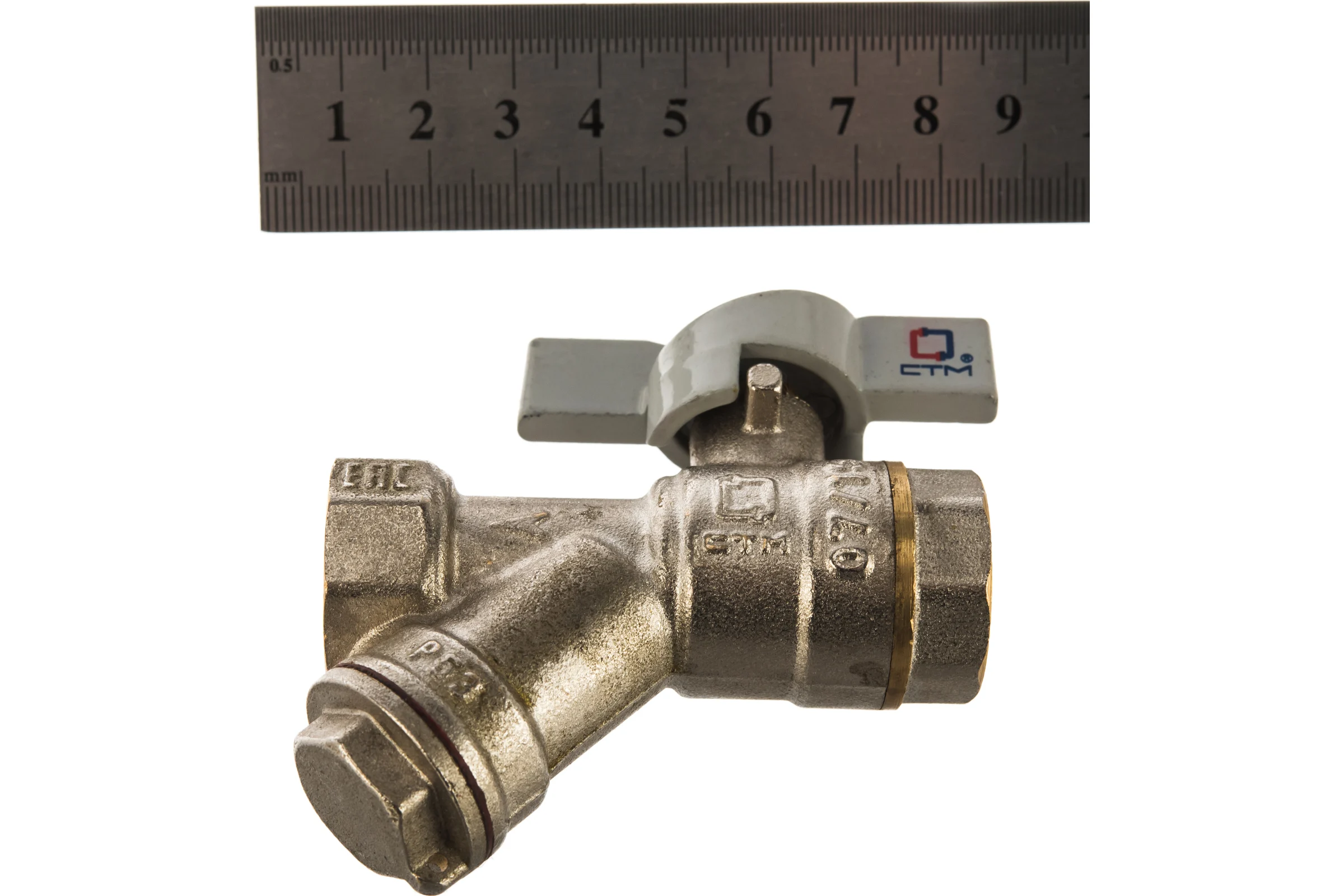 Шаровый кран СТМ СТАНДАРТ 1/2" ,с фильтром, бабочка CWFFFB12