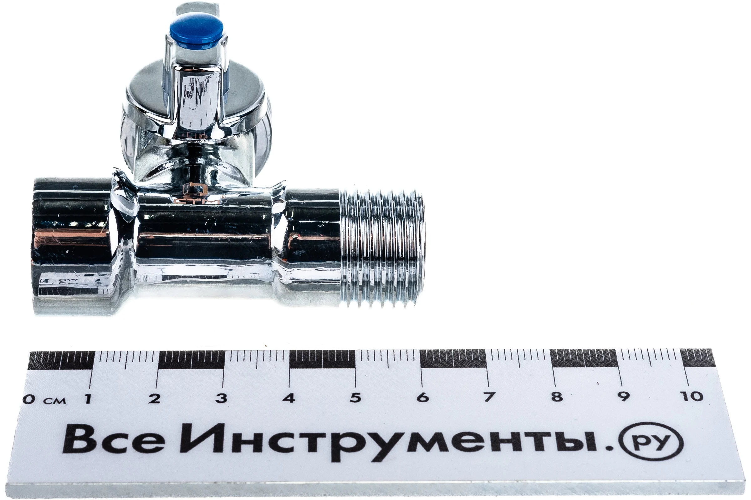 Шаровой кран для бытовых приборов СТМ 1/2х3/4х1/2", г/ш/ш, флажок, хром CA3H1234