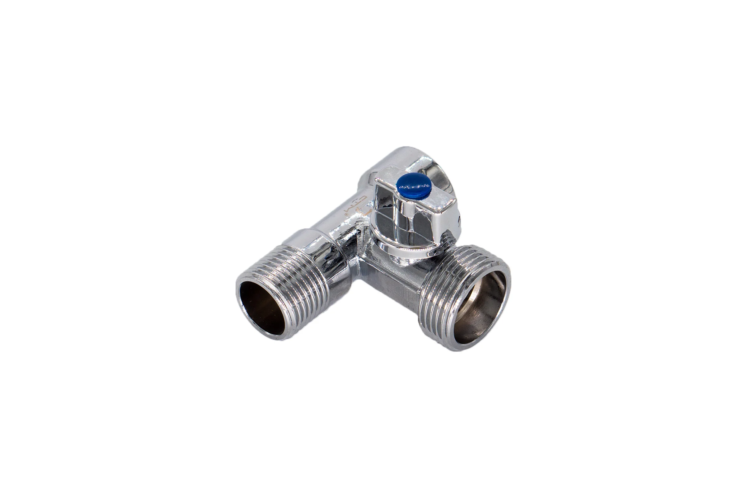 Шаровой кран для бытовых приборов СТМ 1/2х3/4х1/2", г/ш/ш, флажок, хром CA3H1234