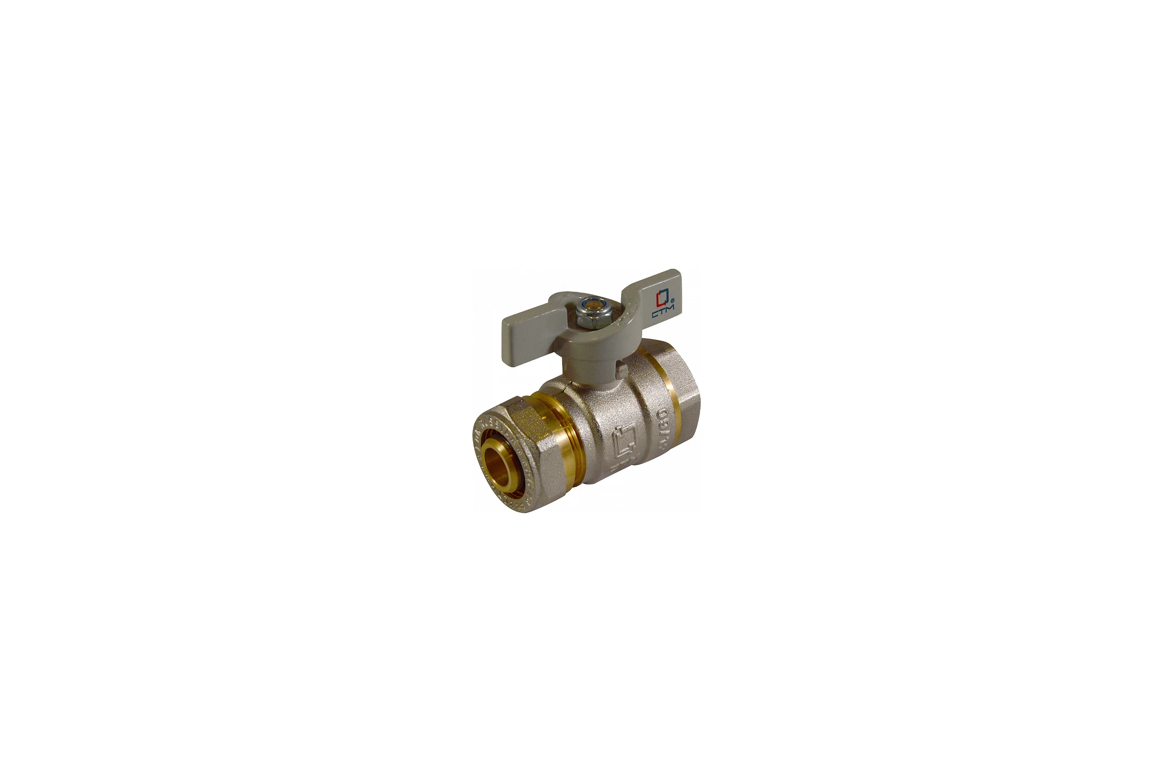 Шаровой кран для воды СТМ СТАНДАРТ 20х3/4", ц/г, бабочка CWPF3420