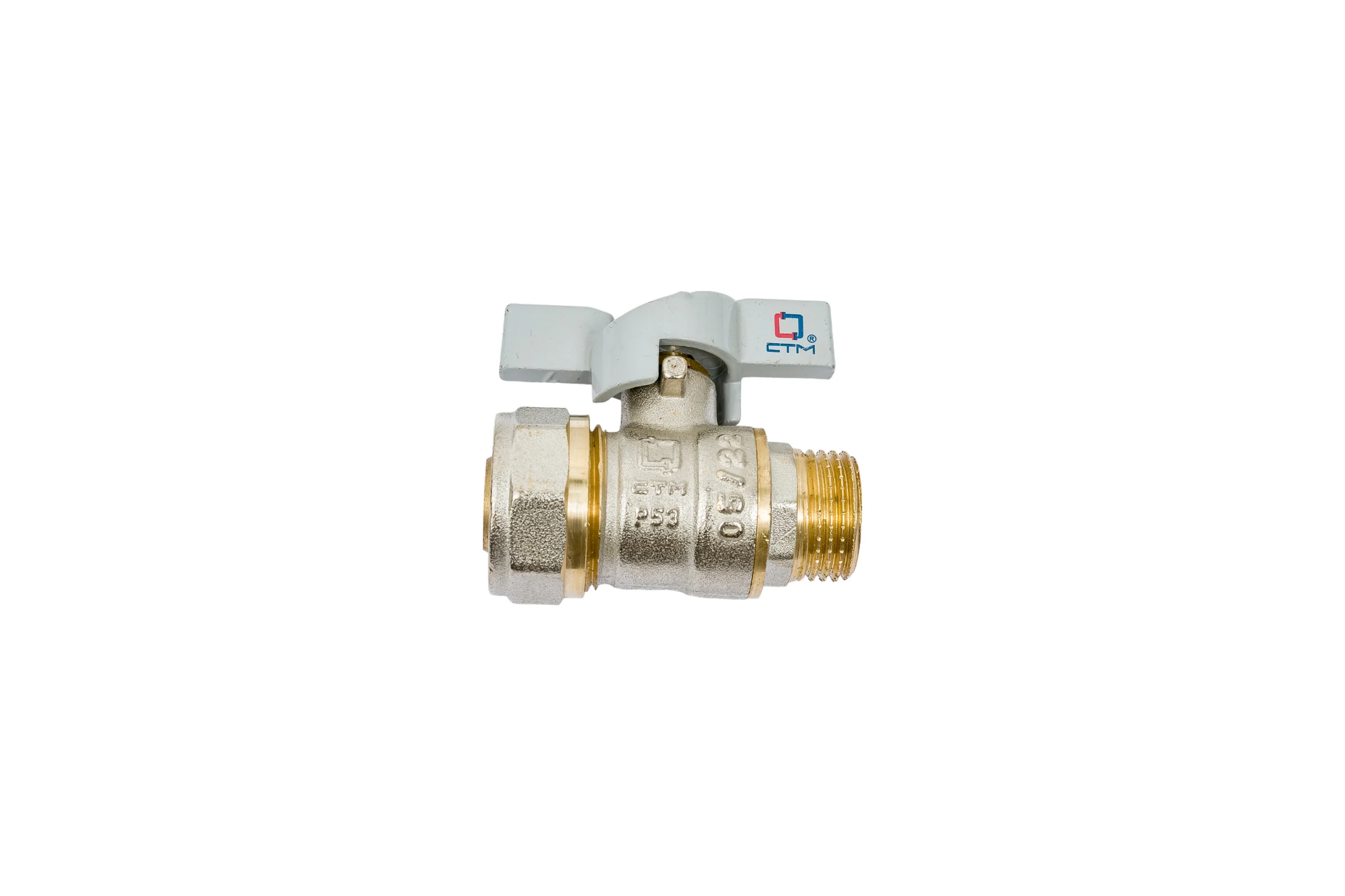 Шаровой кран для воды СТМ СТАНДАРТ 20х1/2", ц/ш, бабочка CWPM1220