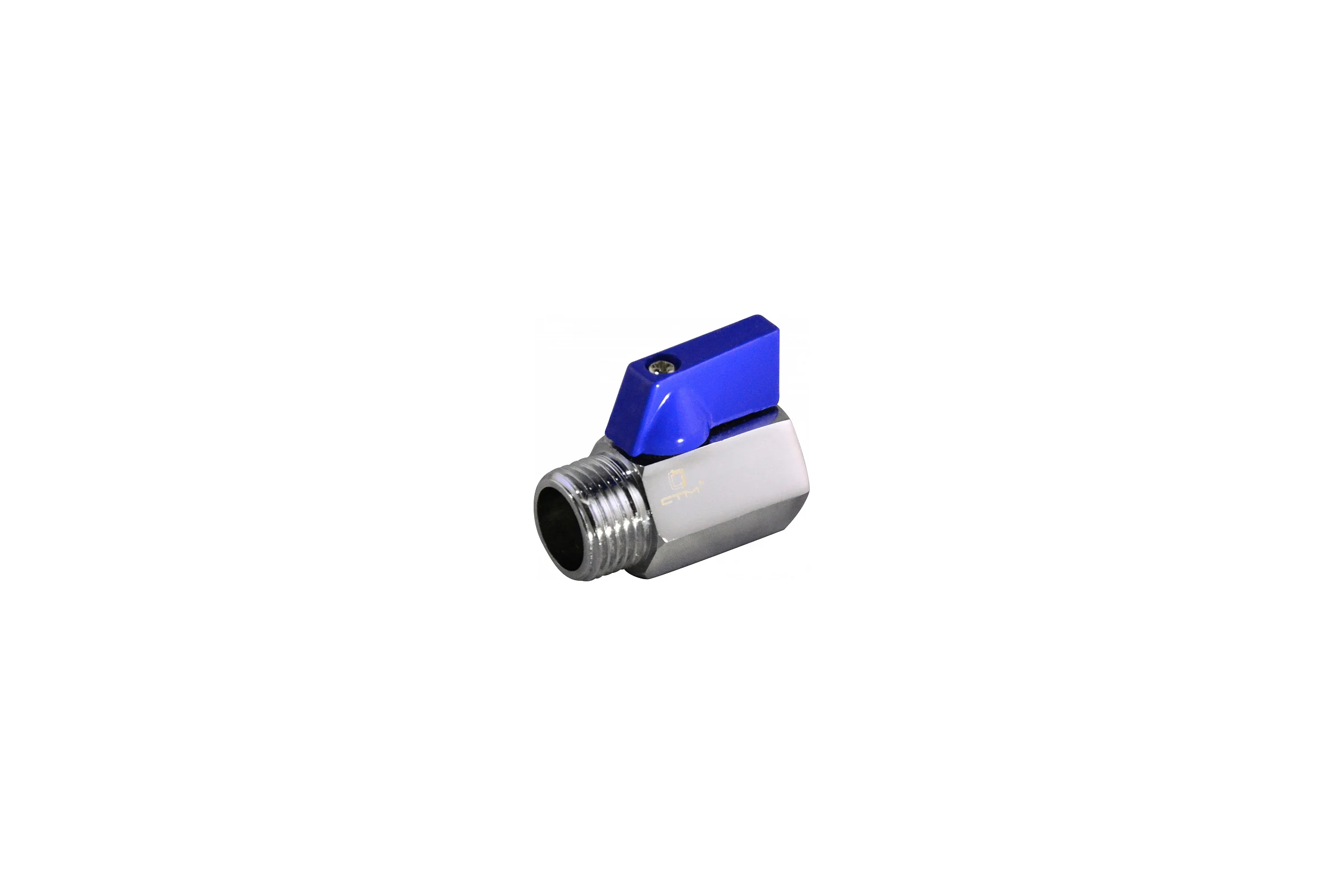 Шаровой кран для воды СТМ мини, 1/2", г/ш, флажок, хром CWMFM012