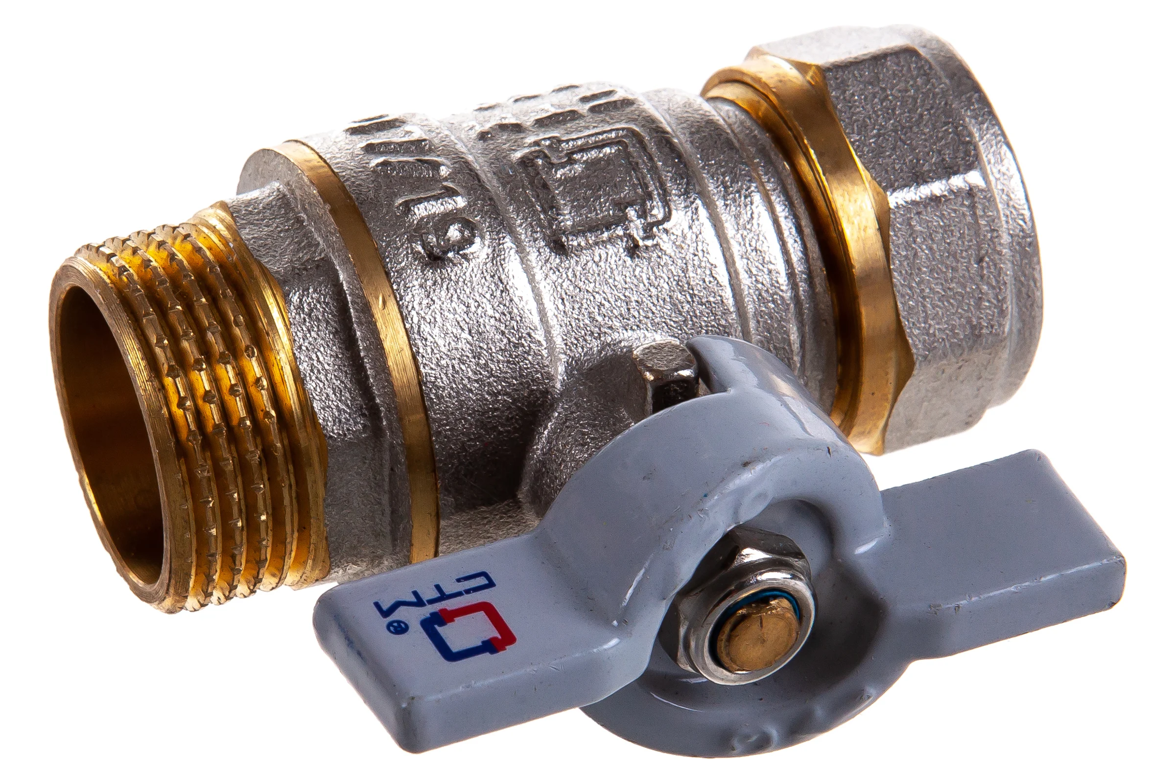 Шаровой кран для воды СТМ СТАНДАРТ 20х3/4", ц/ш, бабочка CWPM3420