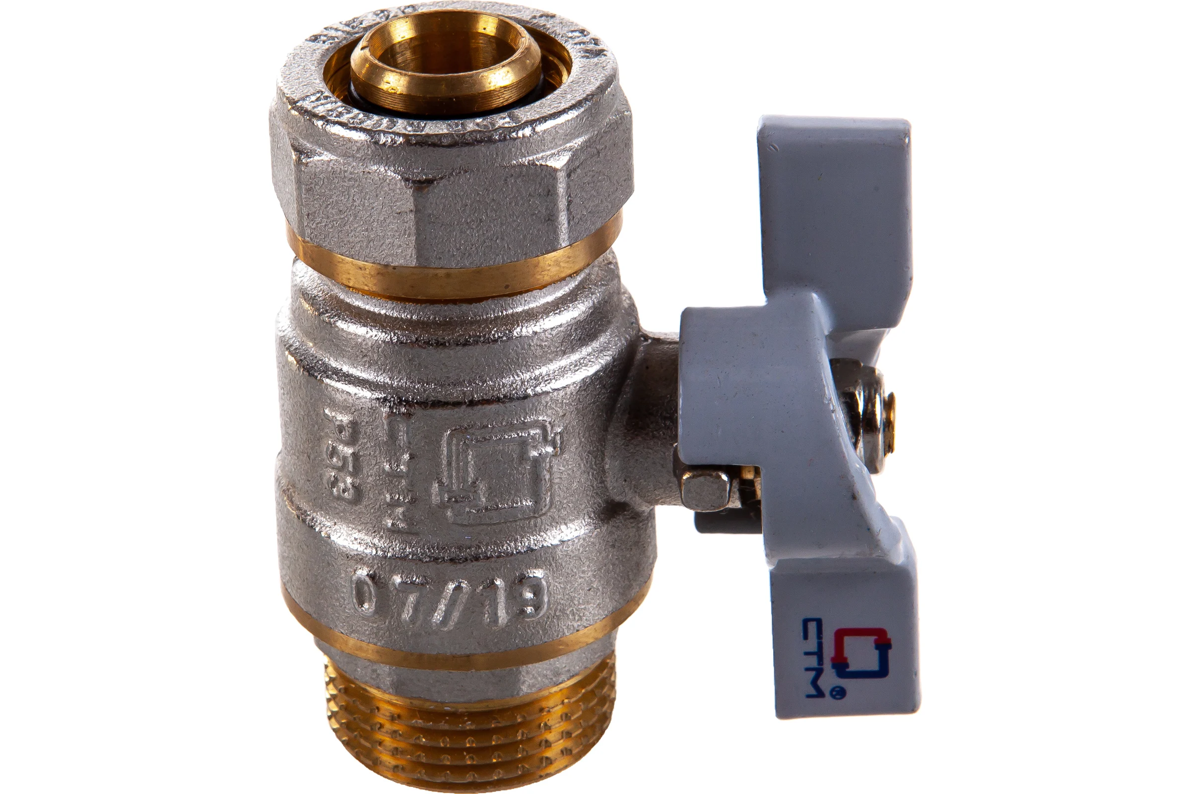 Шаровой кран для воды СТМ СТАНДАРТ 20х3/4", ц/ш, бабочка CWPM3420