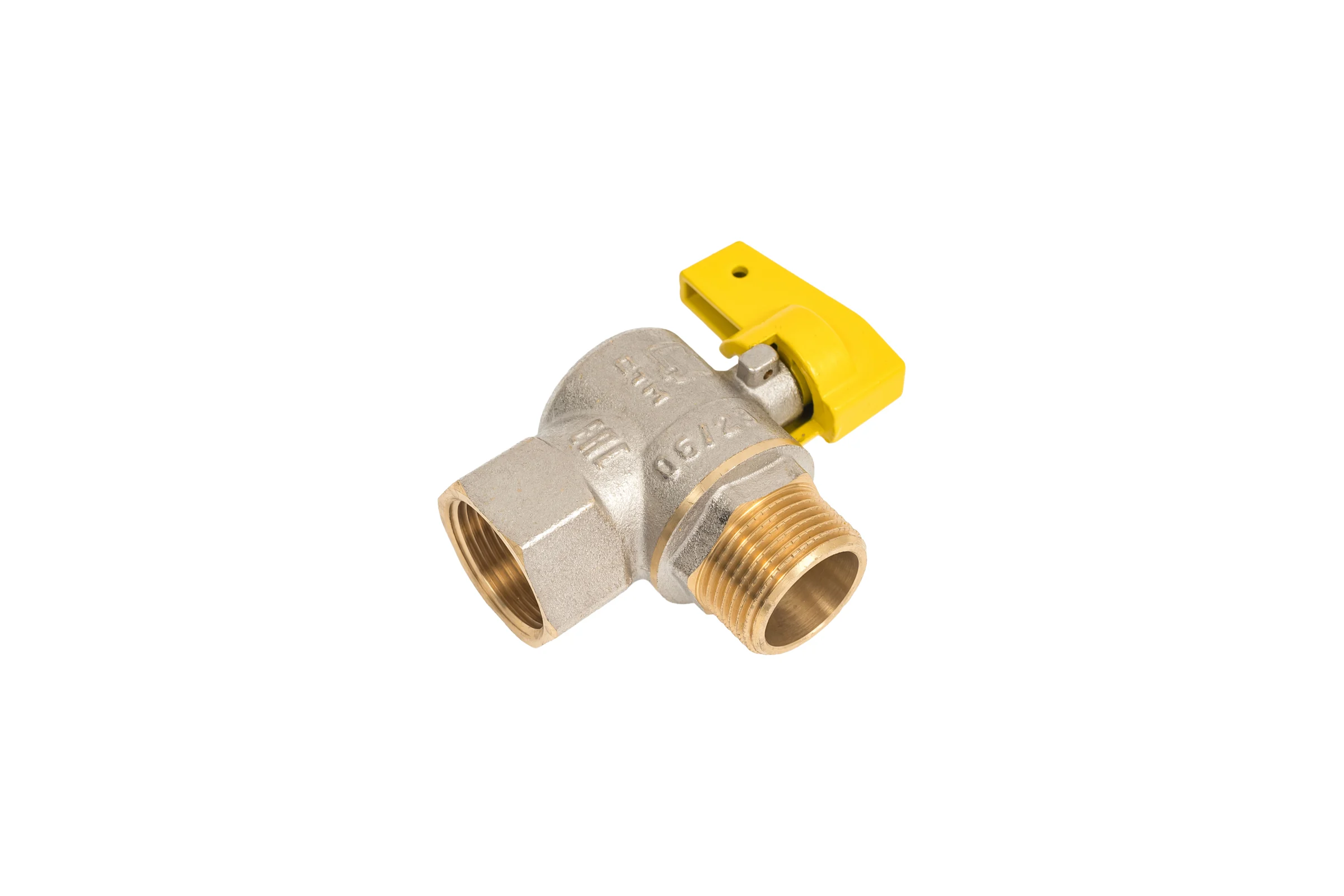 Шаровой угловой кран для газа СТМ ГАЗ 3/4", г/ш, бабочка CGLFMB34