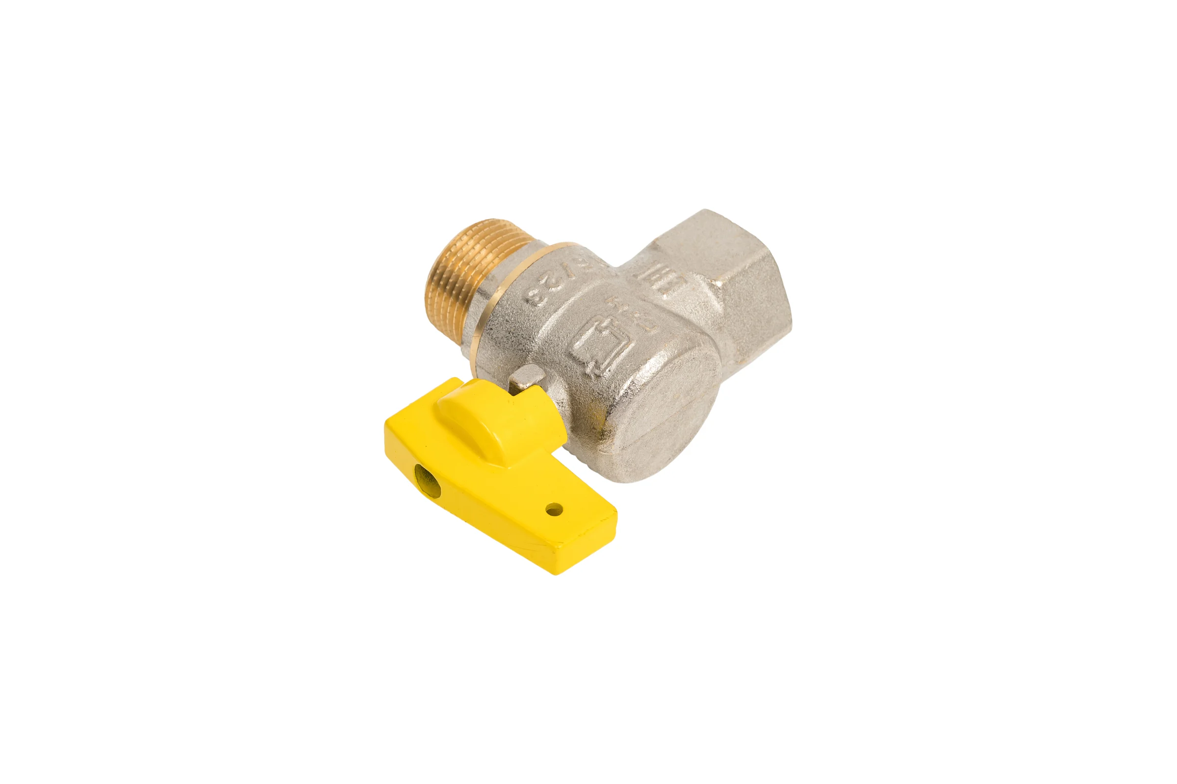 Шаровой угловой кран для газа СТМ ГАЗ 3/4", г/ш, бабочка CGLFMB34