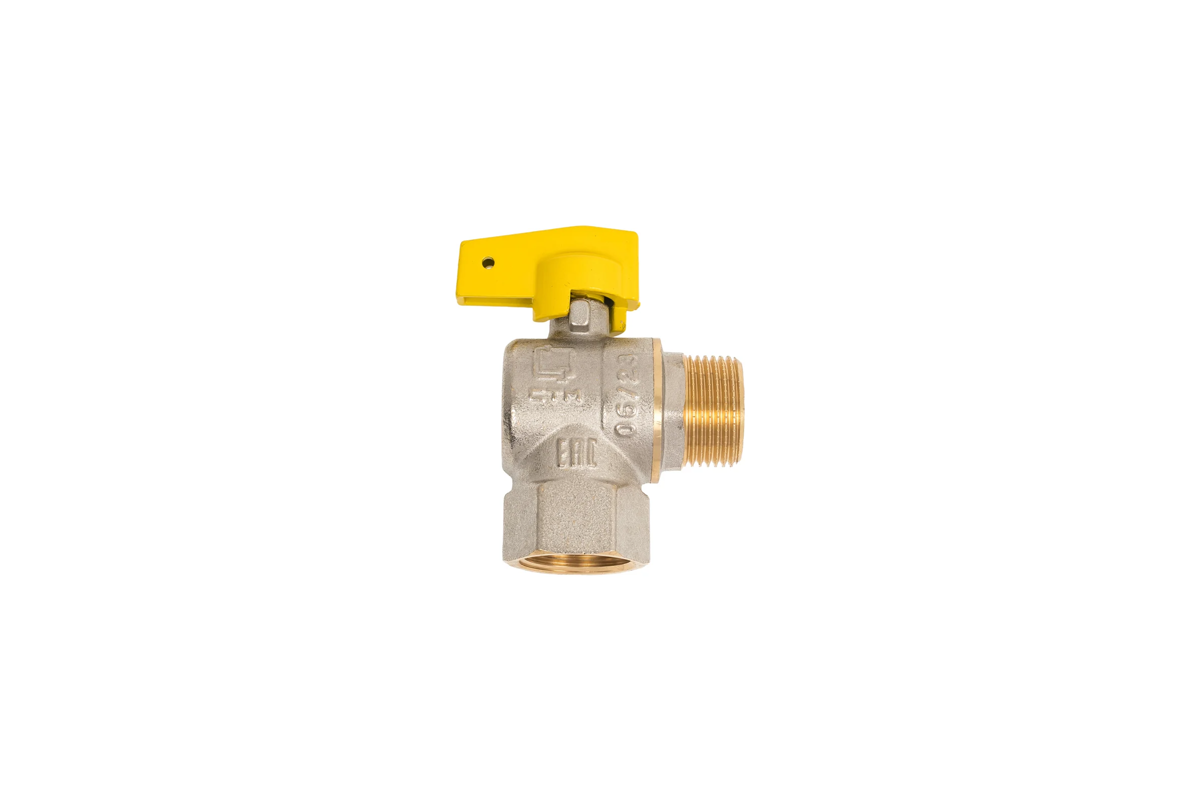 Шаровой угловой кран для газа СТМ ГАЗ 3/4", г/ш, бабочка CGLFMB34