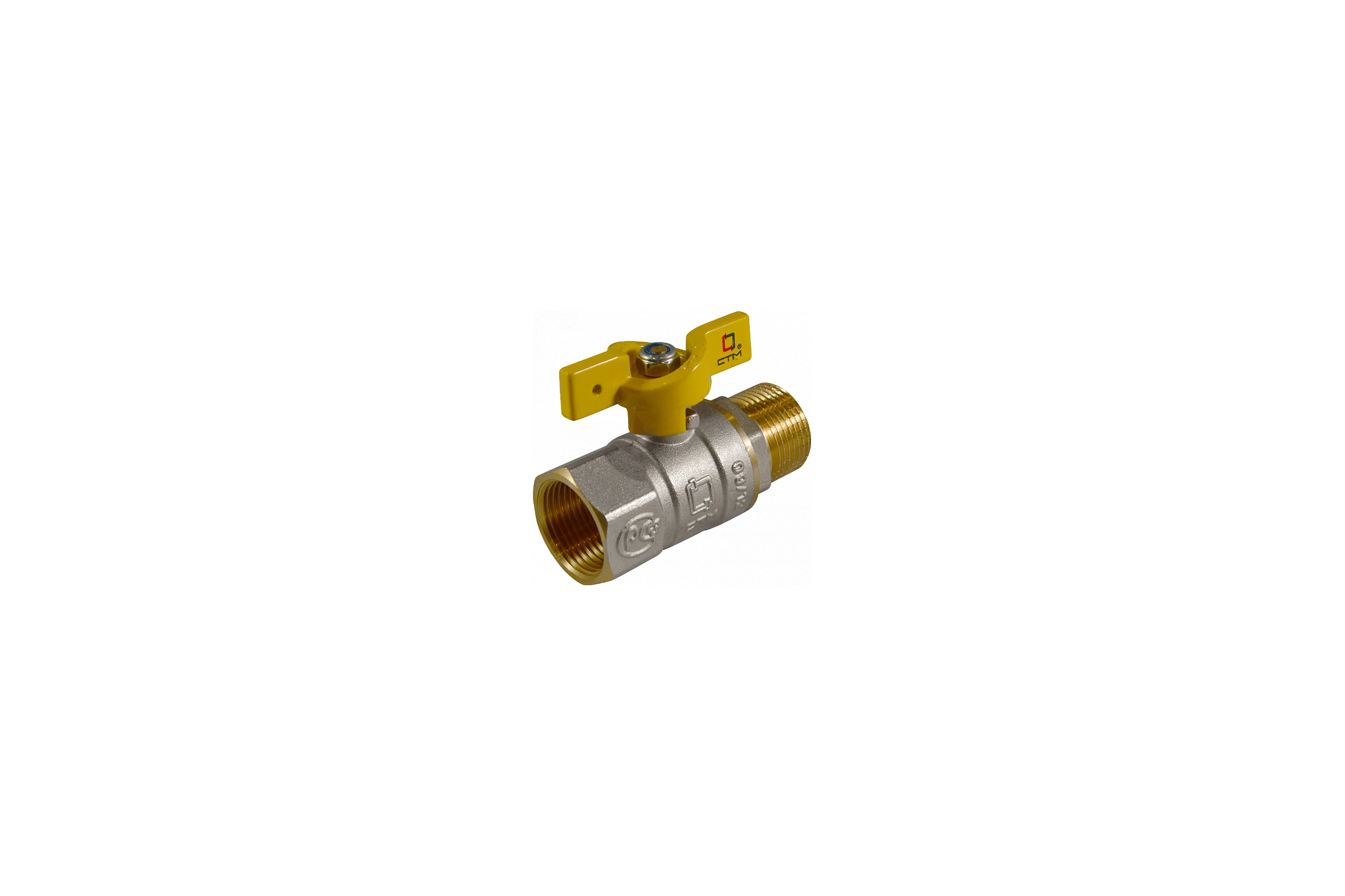 Шаровой кран для газа СТМ ГАЗ 3/4", г/ш, бабочка CGFMB034