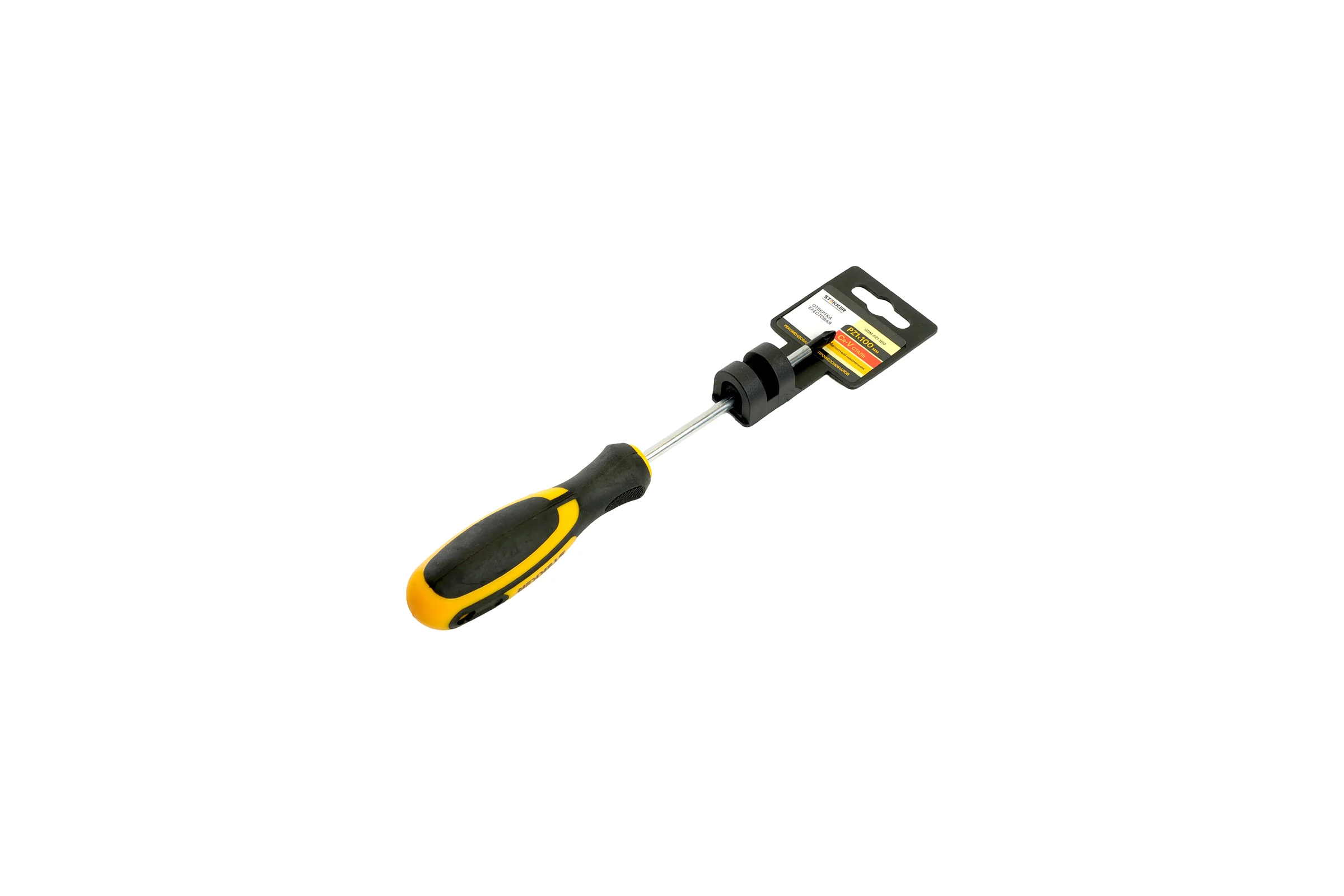 Отвертка крестовая STEKKER pz 1x100 мм, cr-v, sdm-pz1-100, 49615