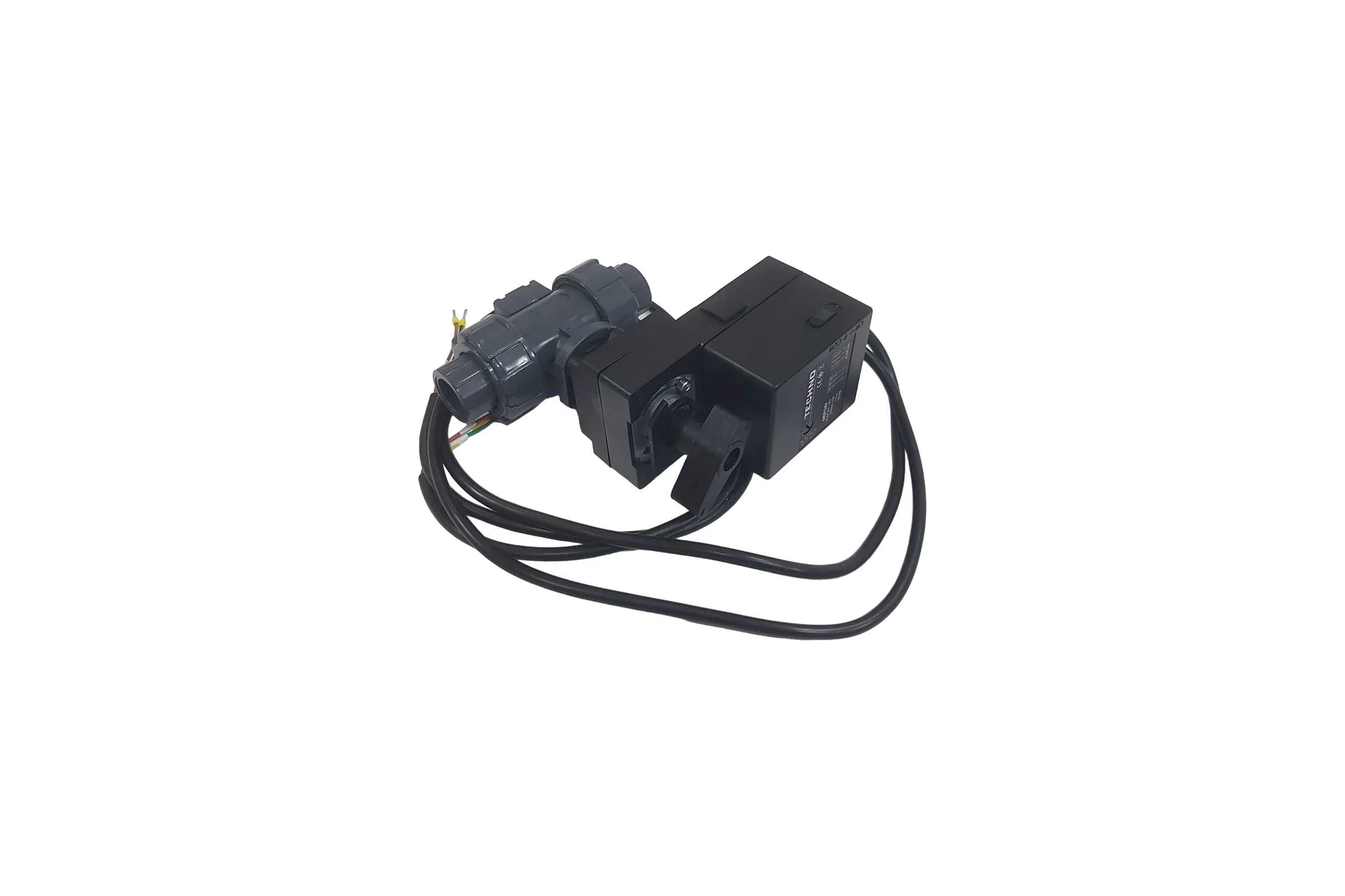 Двухходовой шаровой кран TECHNO DN15 из ПВХ, с электроприводом 4Нм, 230В, управление открыто/закрыто 2015PVC-04DF/230V 682215