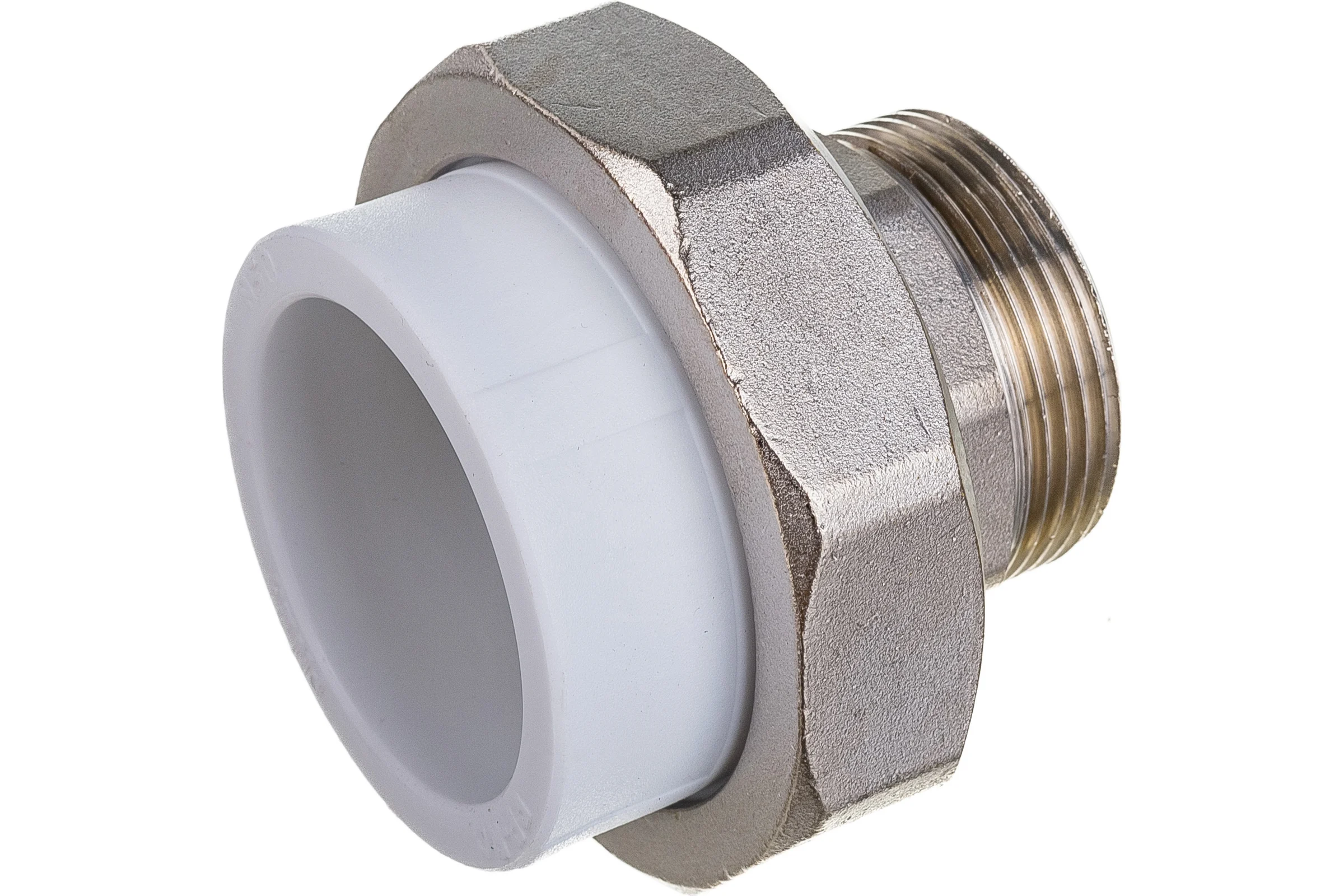 Комбинированная муфта VALFEX PP-R белая, разъем Дн50х1 1/2 НР 10156040 127-0230