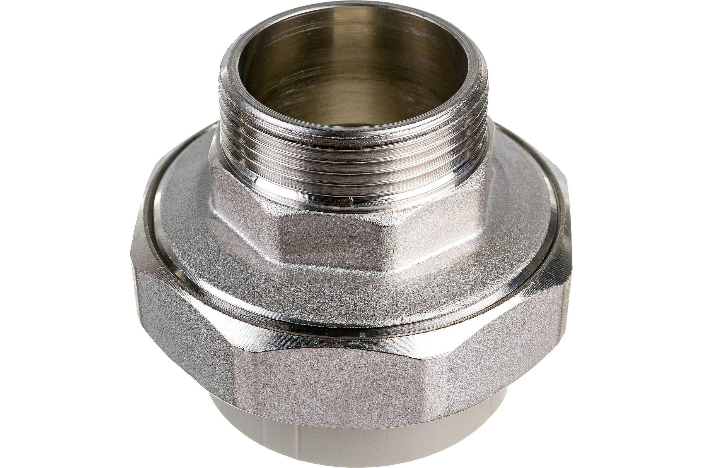 Комбинированная муфта VALFEX  PP-R серая, разъемная Дн50х1 1/2 НР 10156040Г 127-0351