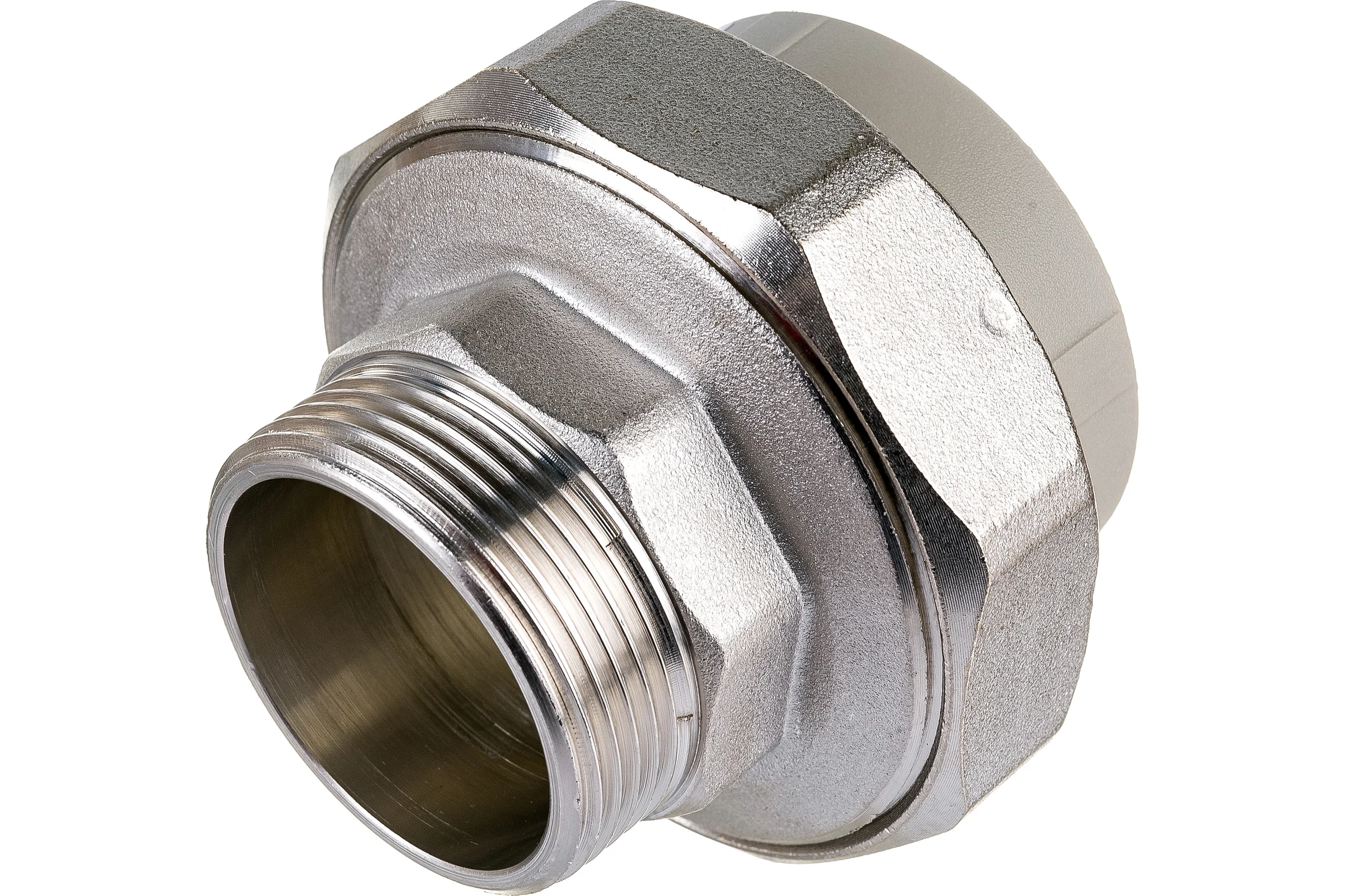 Комбинированная муфта VALFEX  PP-R серая, разъемная Дн50х1 1/2 НР 10156040Г 127-0351