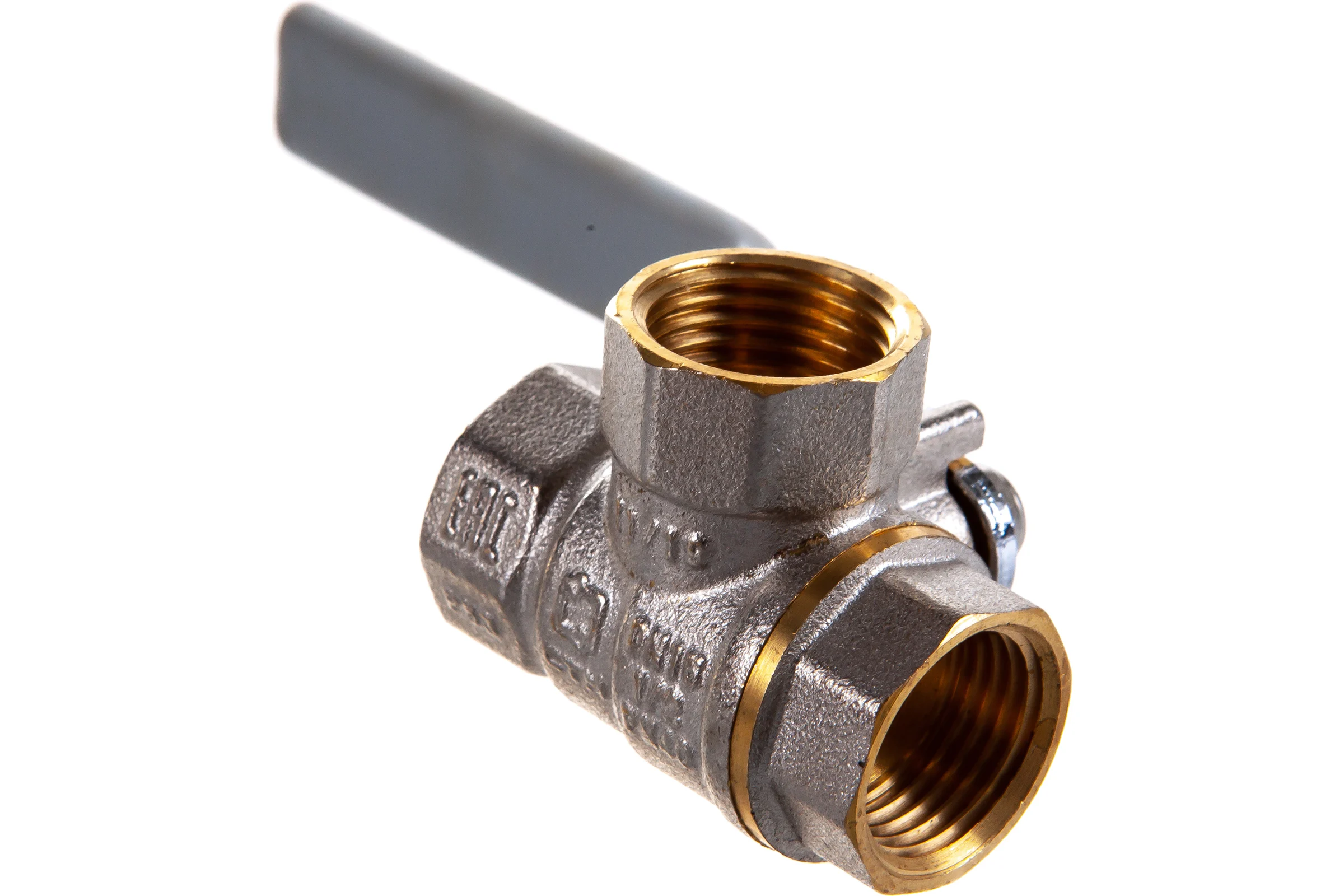 Шаровой кран для воды СТМ СТАНДАРТ 1/2", трехходовой, тип T, рычаг CW3FT012