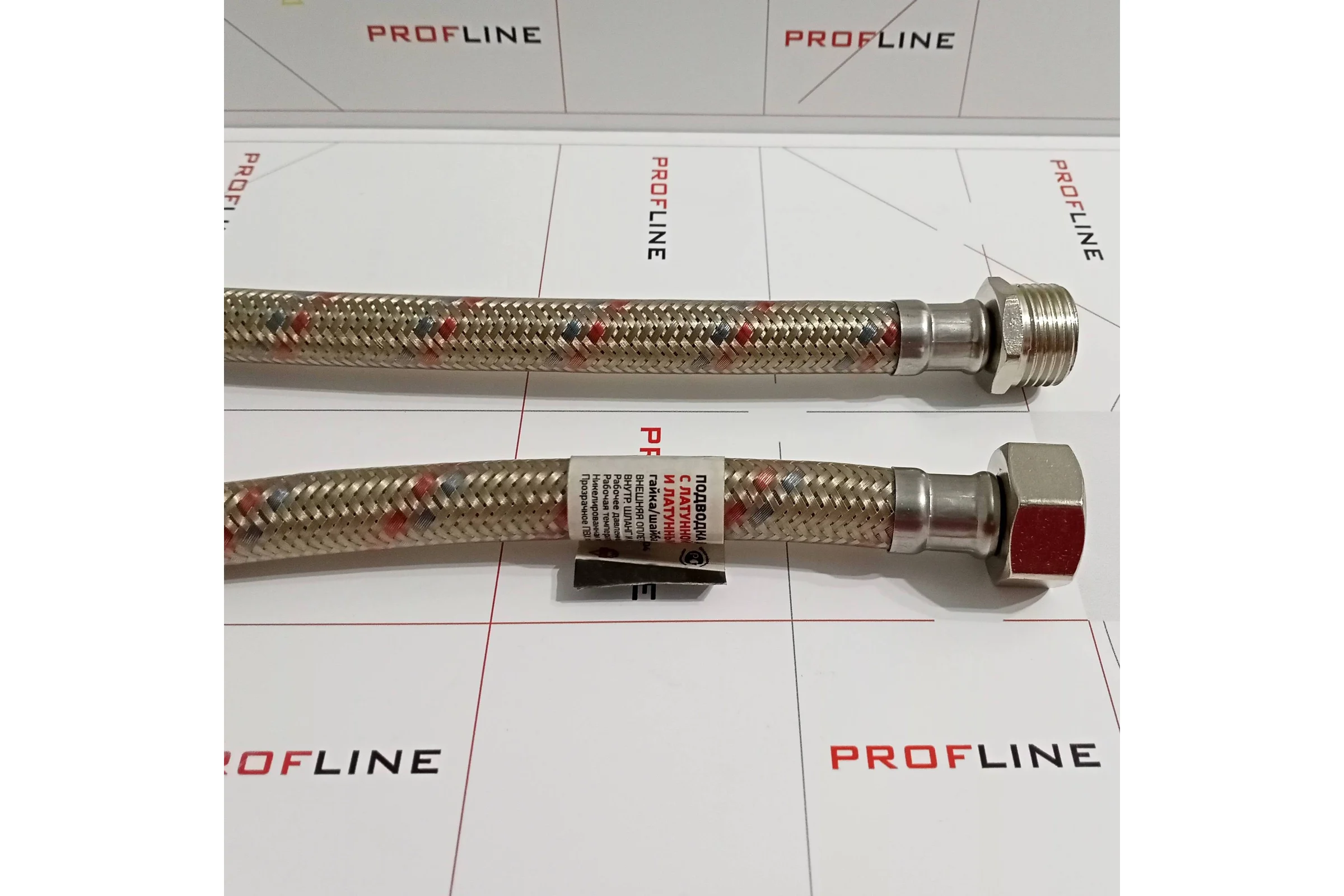 Подводка PROFLINE 120см нерж. ГШ с полимерным покрытием LUXE УТ-00011458