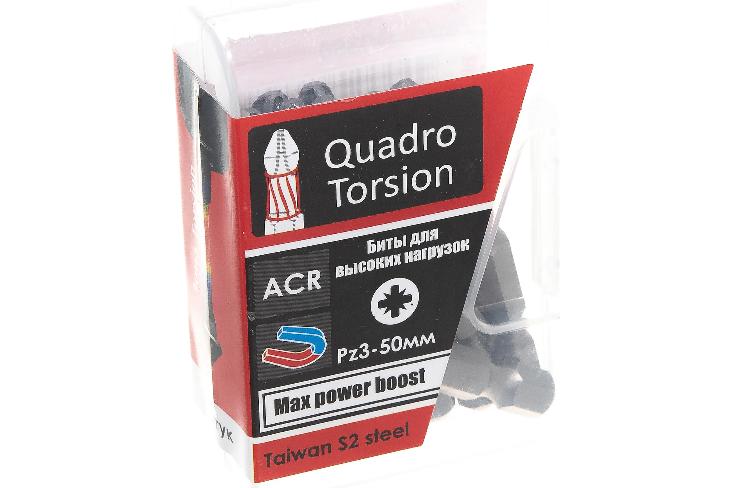 Бита (10 шт; PZ3; 50 мм; 1/4" E6.3) Quadro Torsion 420350