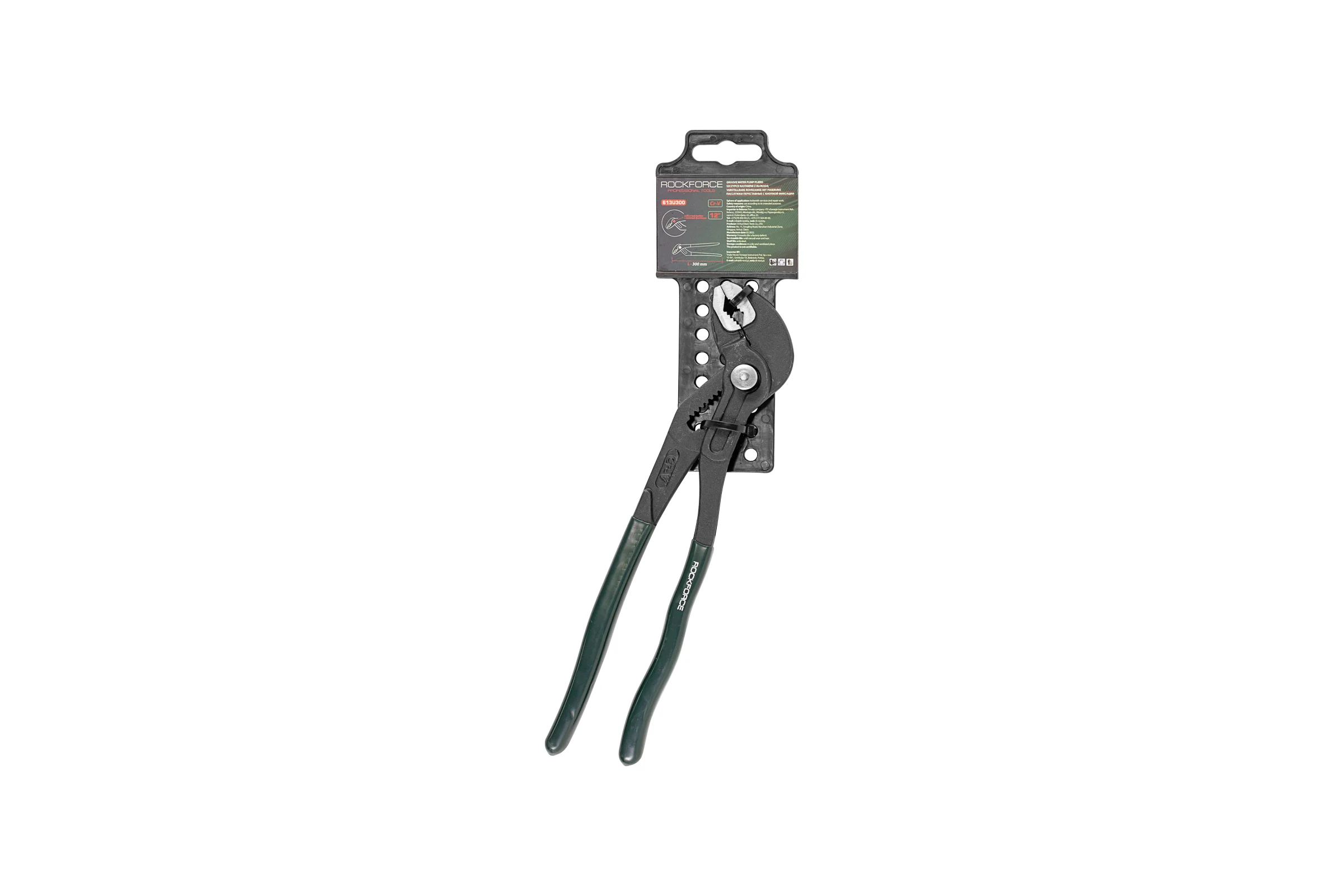 Переставные пассатижи Rockforce сантехнические с кнопкой фиксации Cr-V, 12" -300мм RF-613U300(19103)