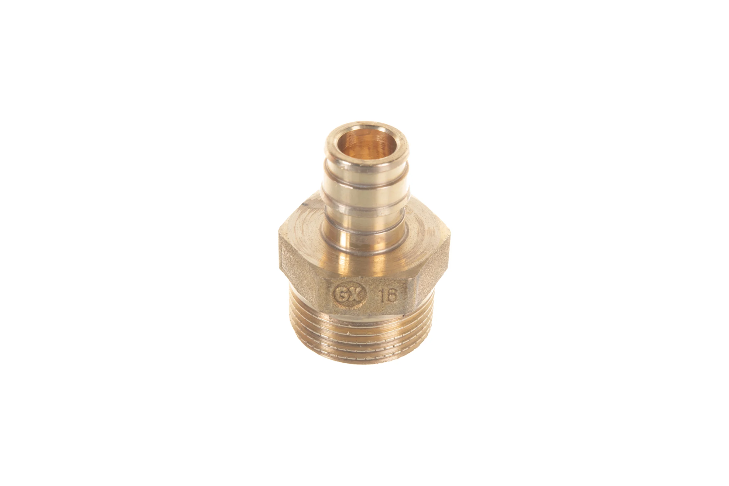 Муфта для PE-X Giacomini GX107 латунь, Дн 16х3/4, НР GX107Y043 040-0345