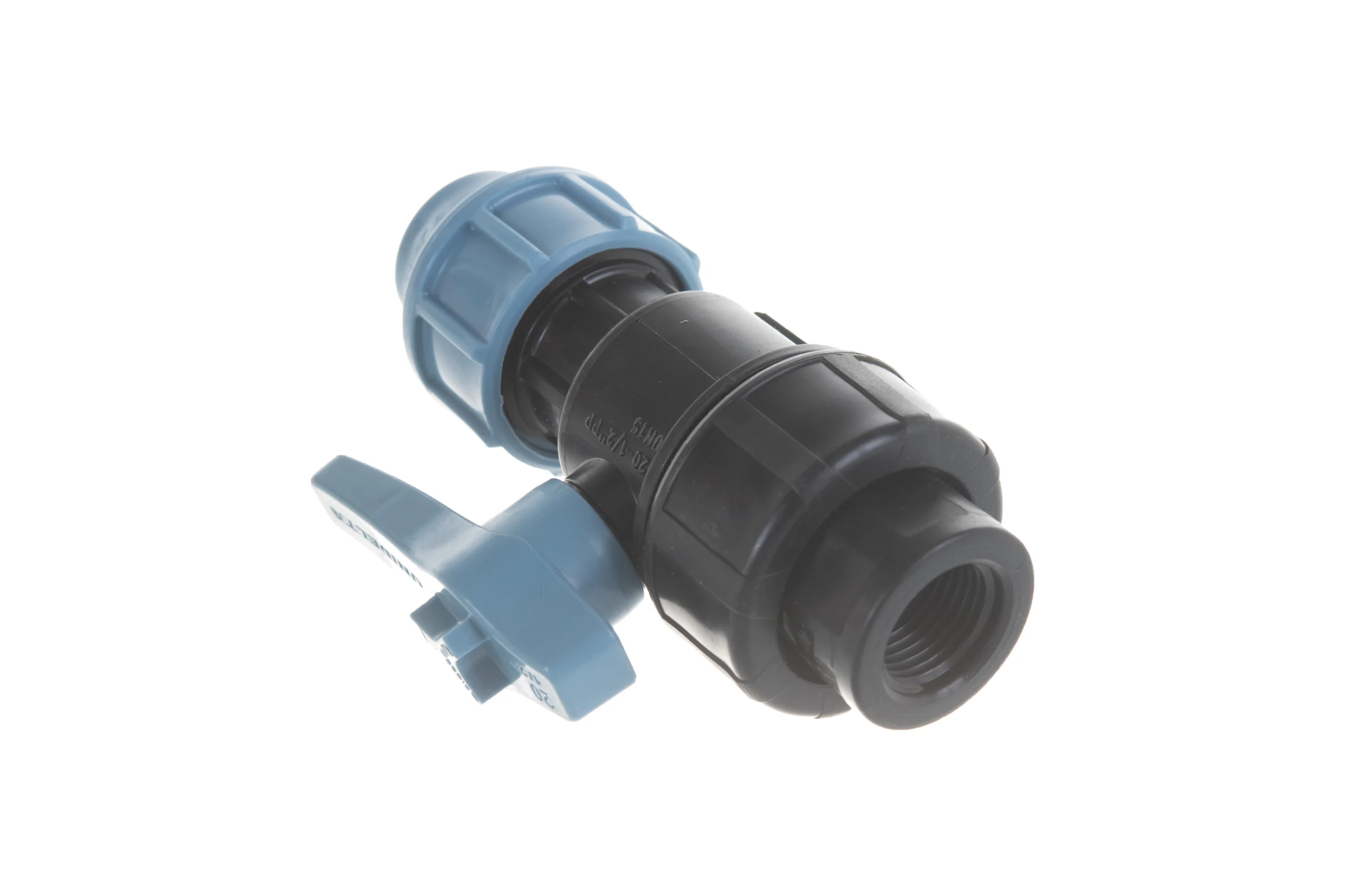 Шаровый кран для труб UNIDELTA компрессионный ПНД 20х1/2" 1071020002040