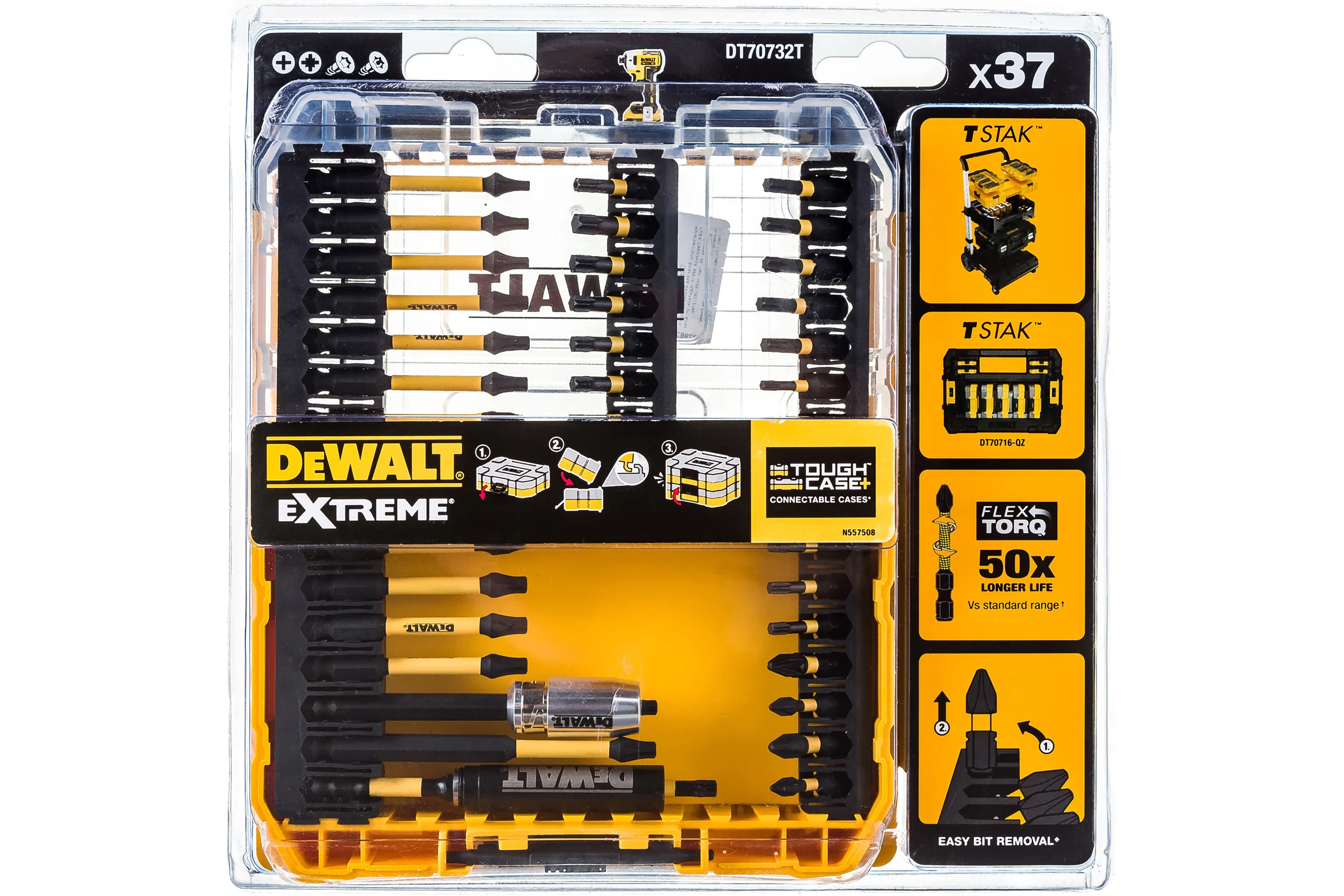 Набор бит и насадок FLEXTORQ 37 шт DEWALT DT70732T-QZ