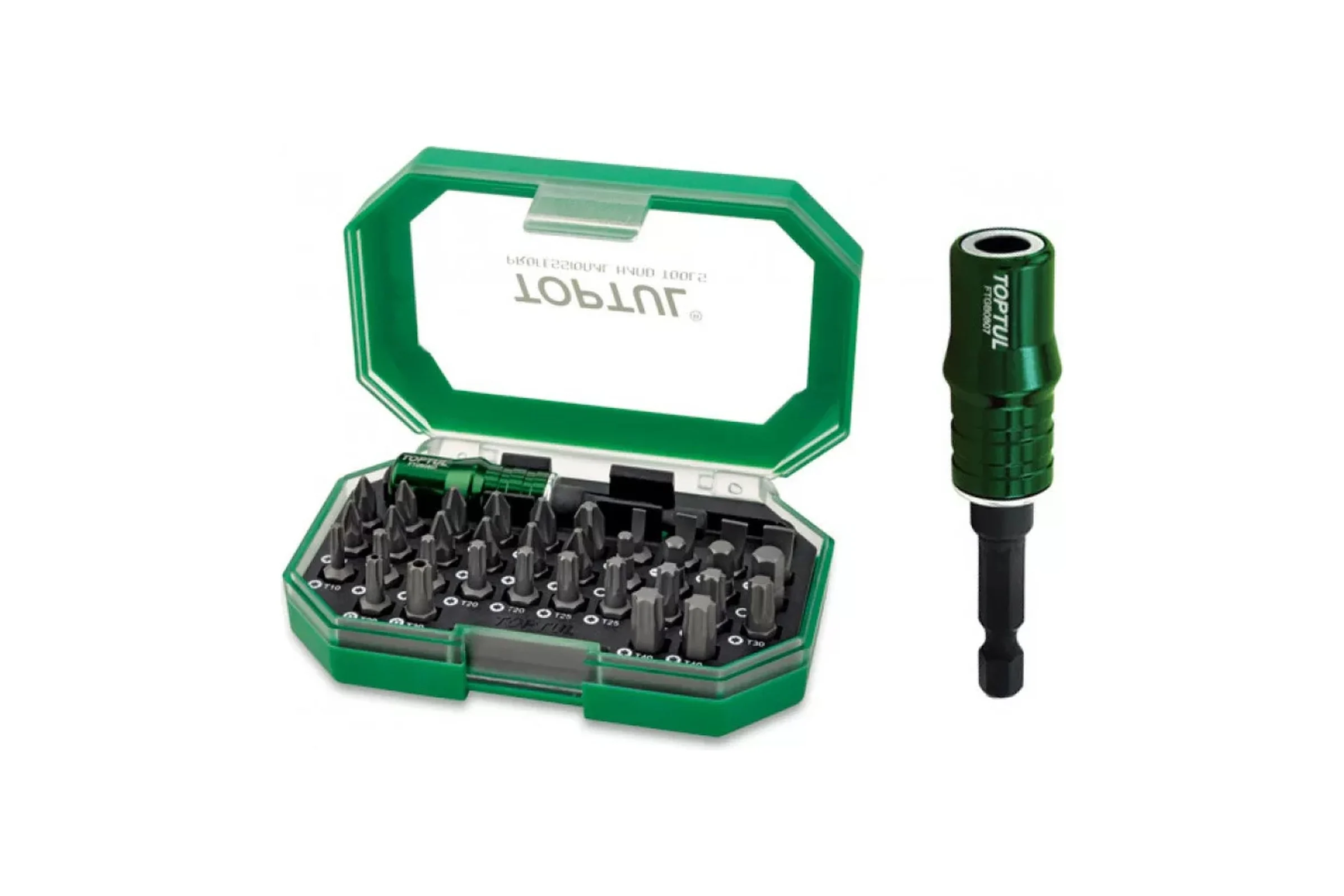 Набор бит 1/4", 35 шт, с поворотным магнитным держателем TOPTUL GACW3501