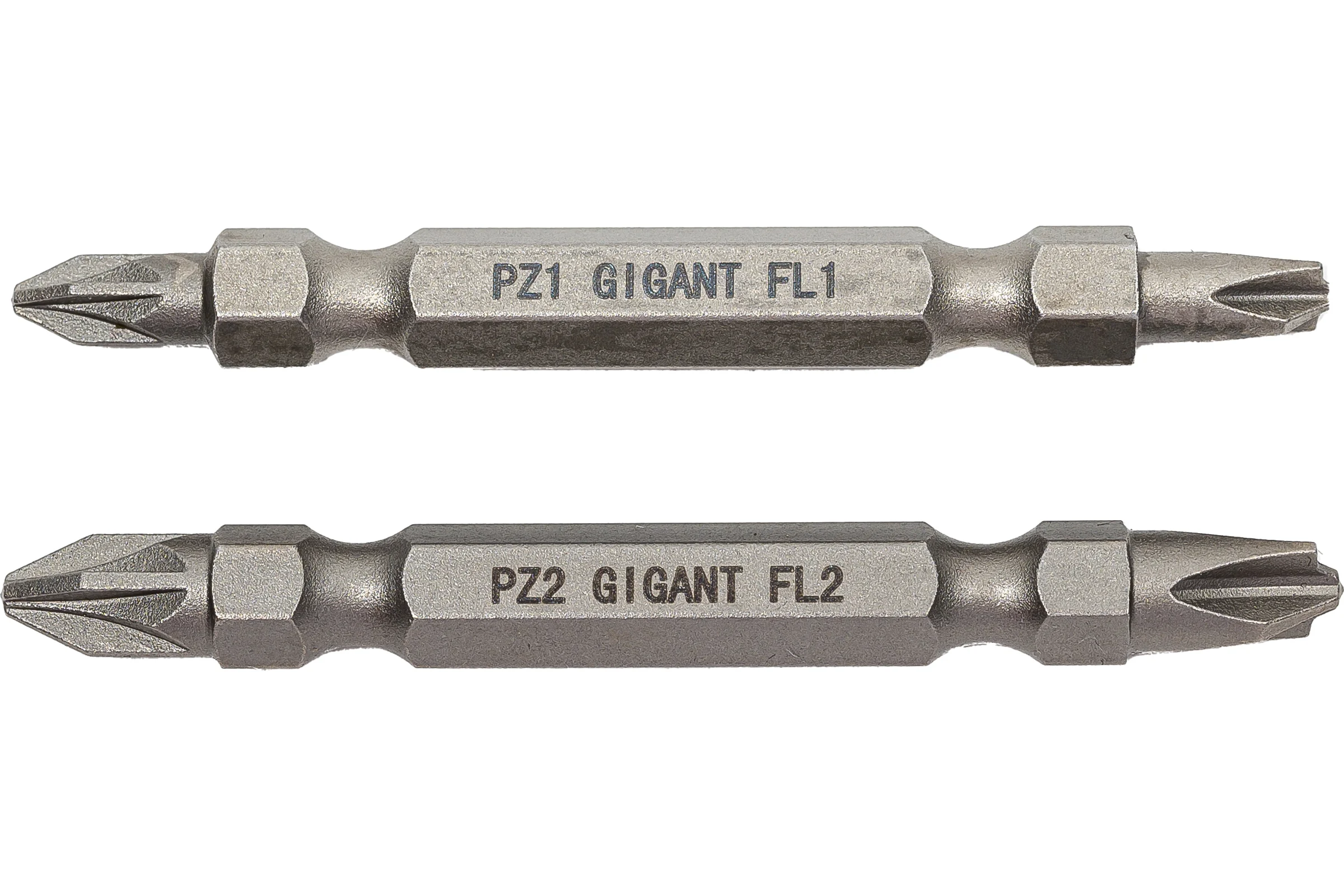 Биты двусторонние комбинированные 2 шт, PZ-FL2, PZ-FL1, 65 мм, S2 Gigant GBS 2C65B