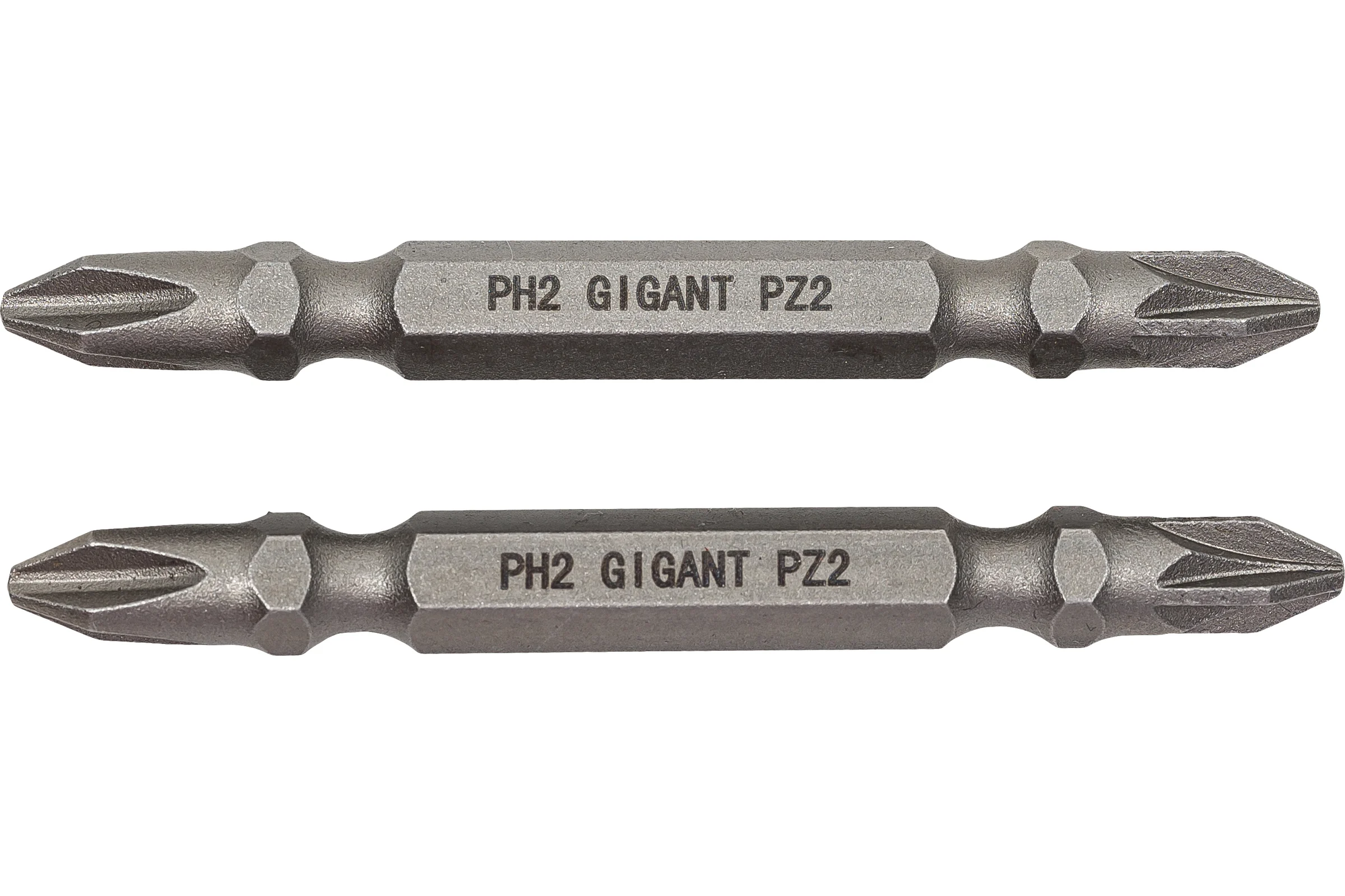 Биты двусторонние комбинированные 2 шт, PH2-PZ2, 60 мм, S2 Gigant GBS 2C65A