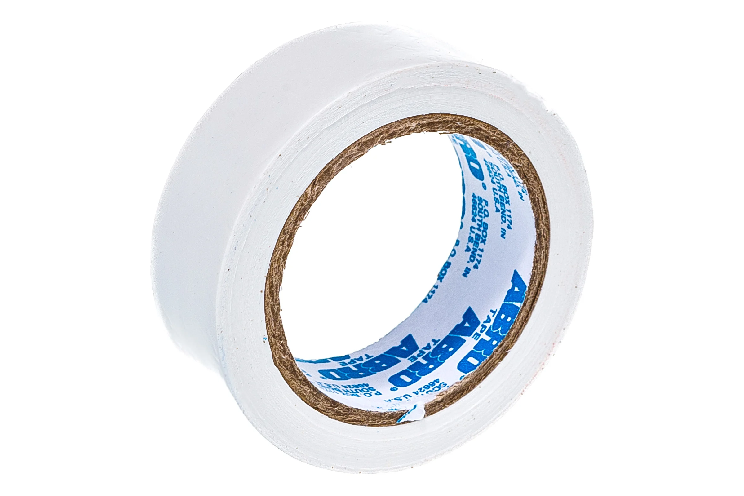 Изолента ABRO ПВХ белая 18 мм X 9,1 м ET-912-18-10-WHT-RW