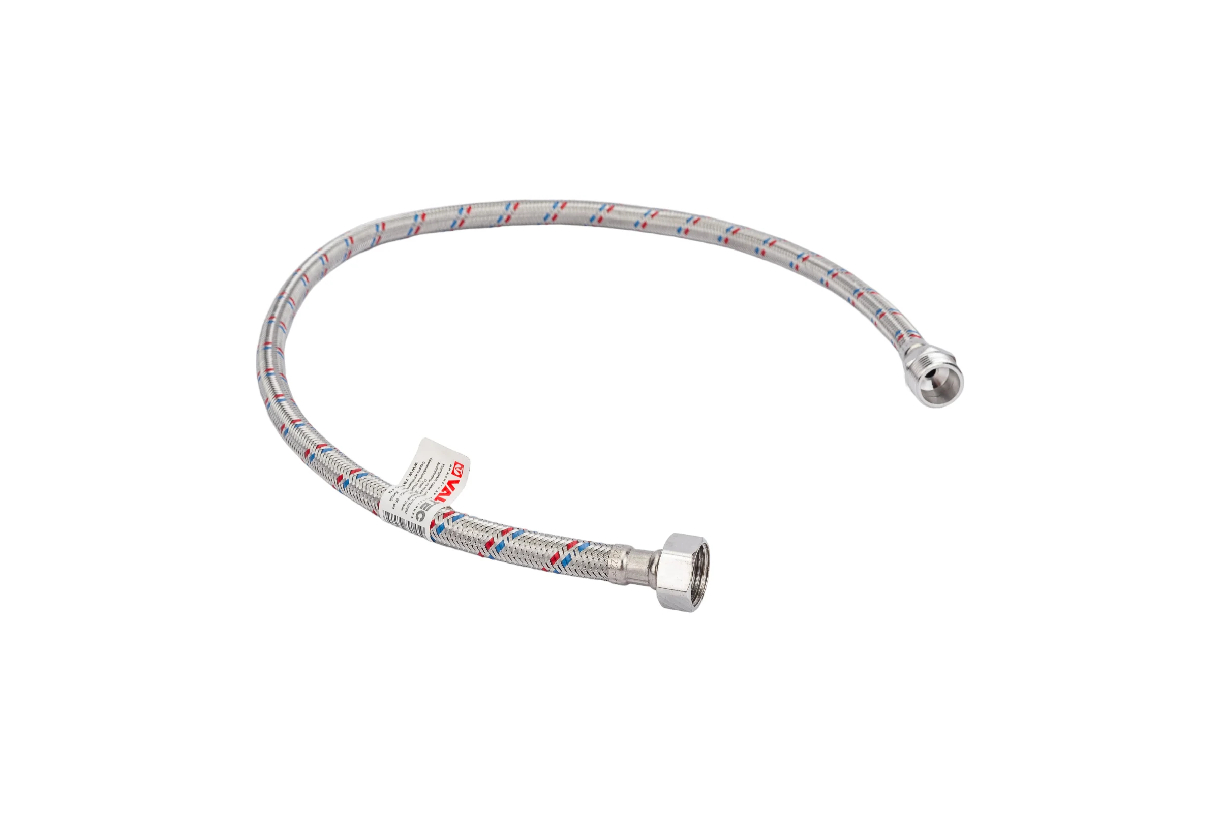 Гибкая подводка для воды (80 см; 1/2"; гайка-штуцер) VALTEC VTf.002.IS.0404080