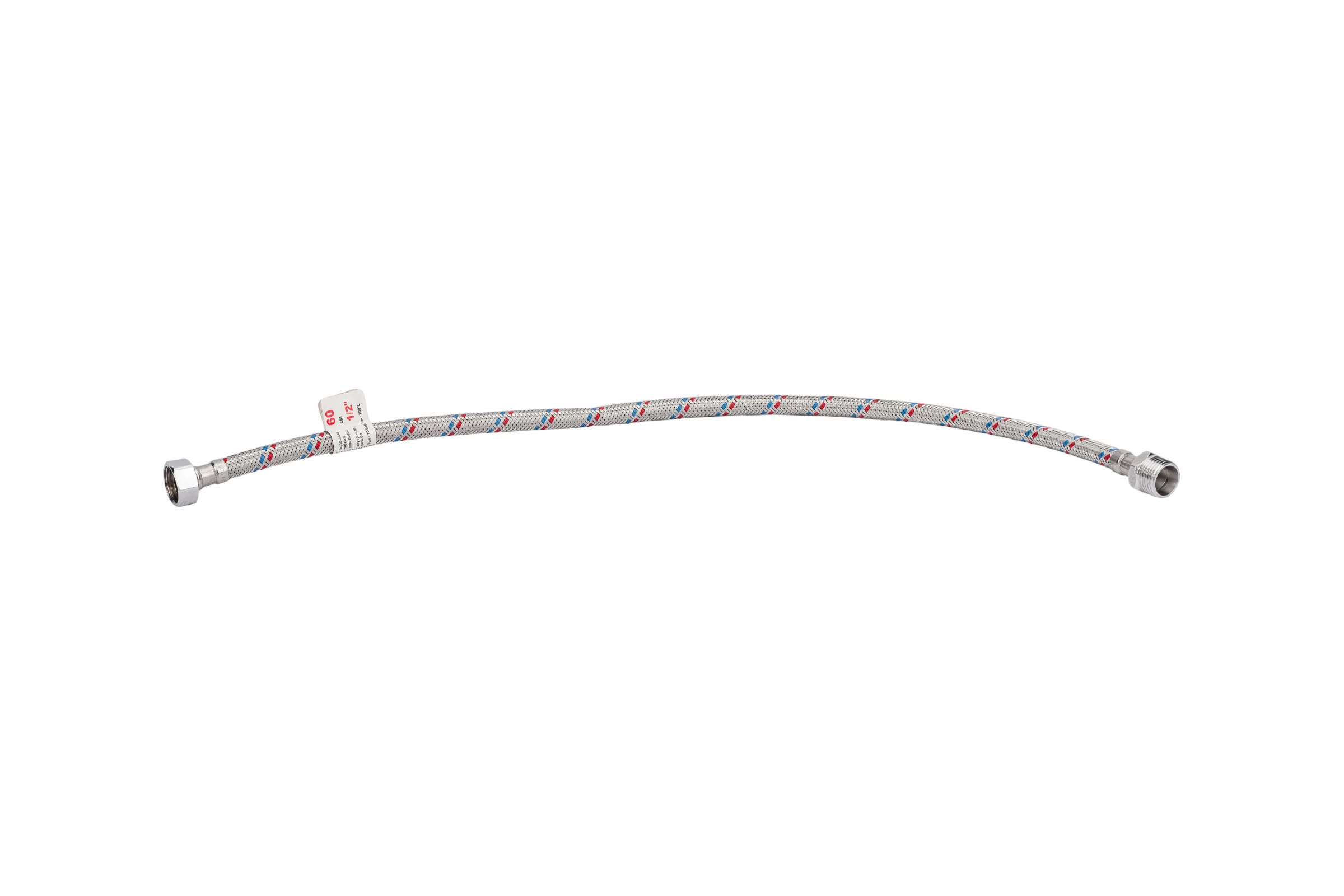 Гибкая подводка для воды (60 см; 1/2"; гайка-штуцер) VALTEC VTf.002.IS.0404060