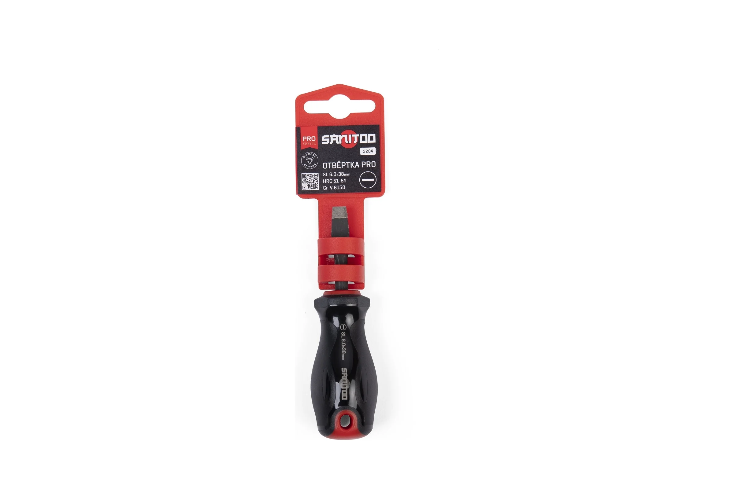 Отвертка Sanitoo PRO Diamond SL6.0x38 мм, с алмазным покрытием 3204