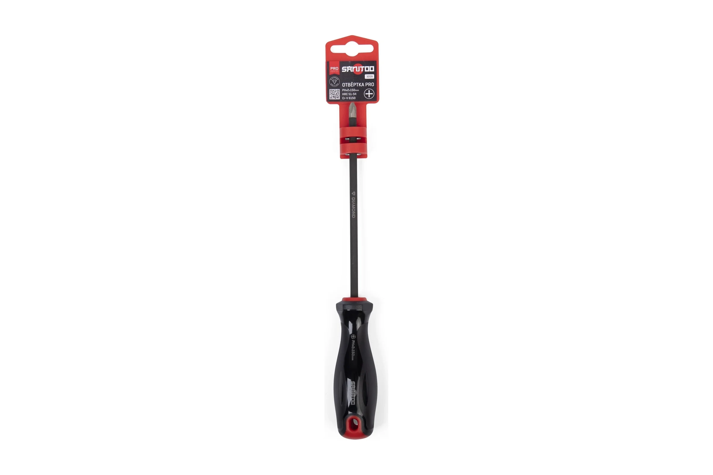 Отвертка Sanitoo PRO Diamond PH2x150 мм, с алмазным покрытием 3209