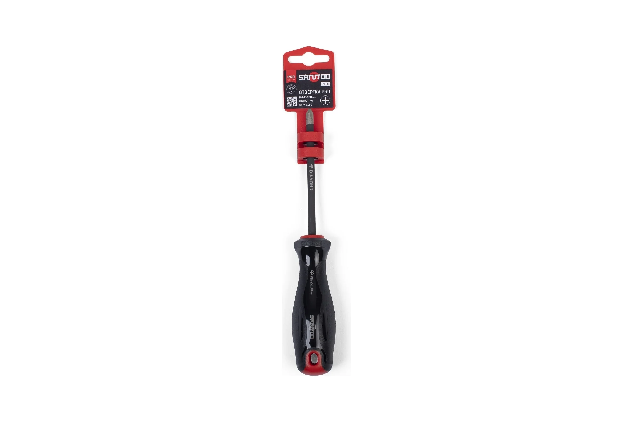 Отвертка с алмазным покрытием Sanitoo PRO Diamond PH2x100 мм 3208