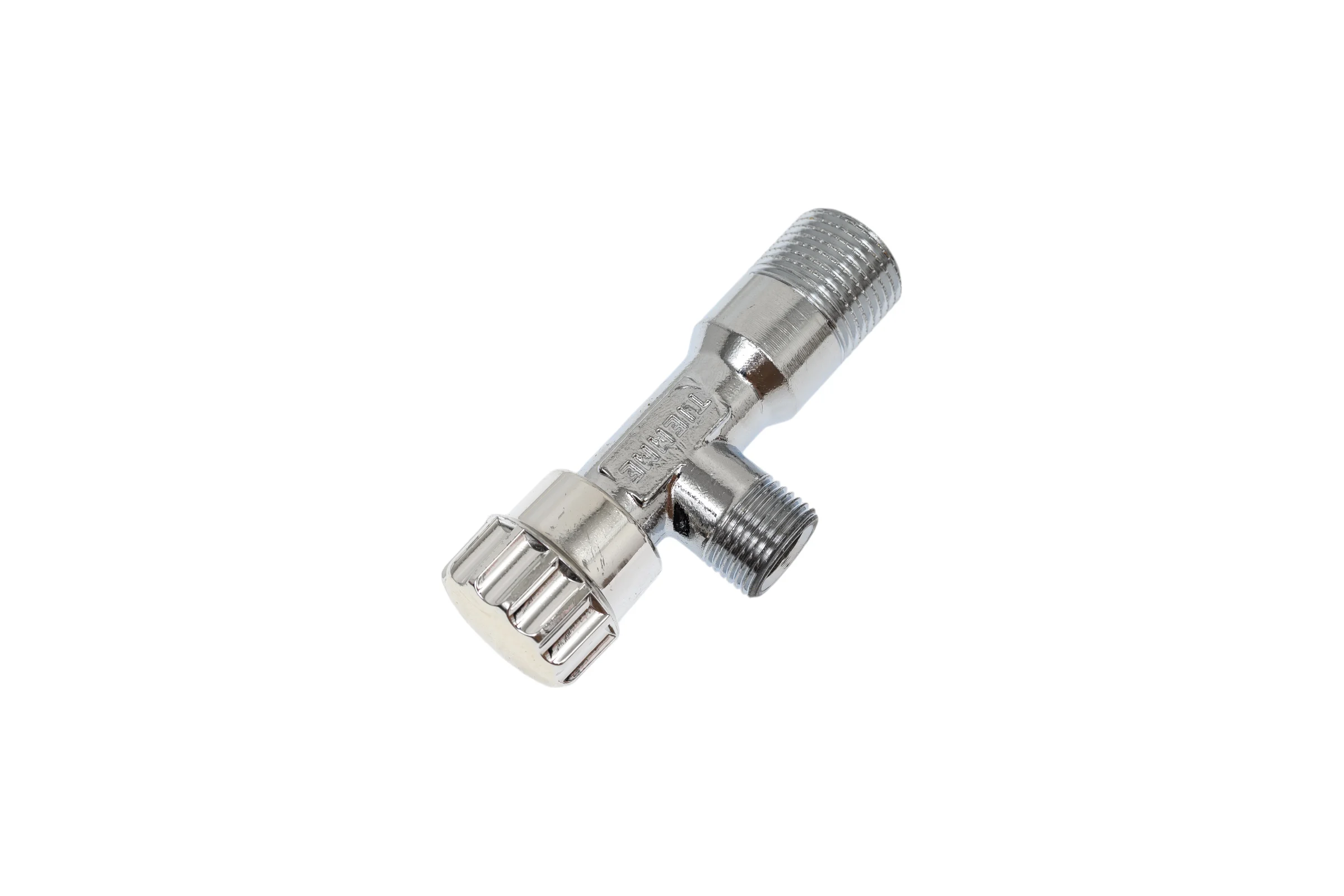 Угловой вентильный кран Tiemme с розеткой, 1/2"х3/8", хром 2950013