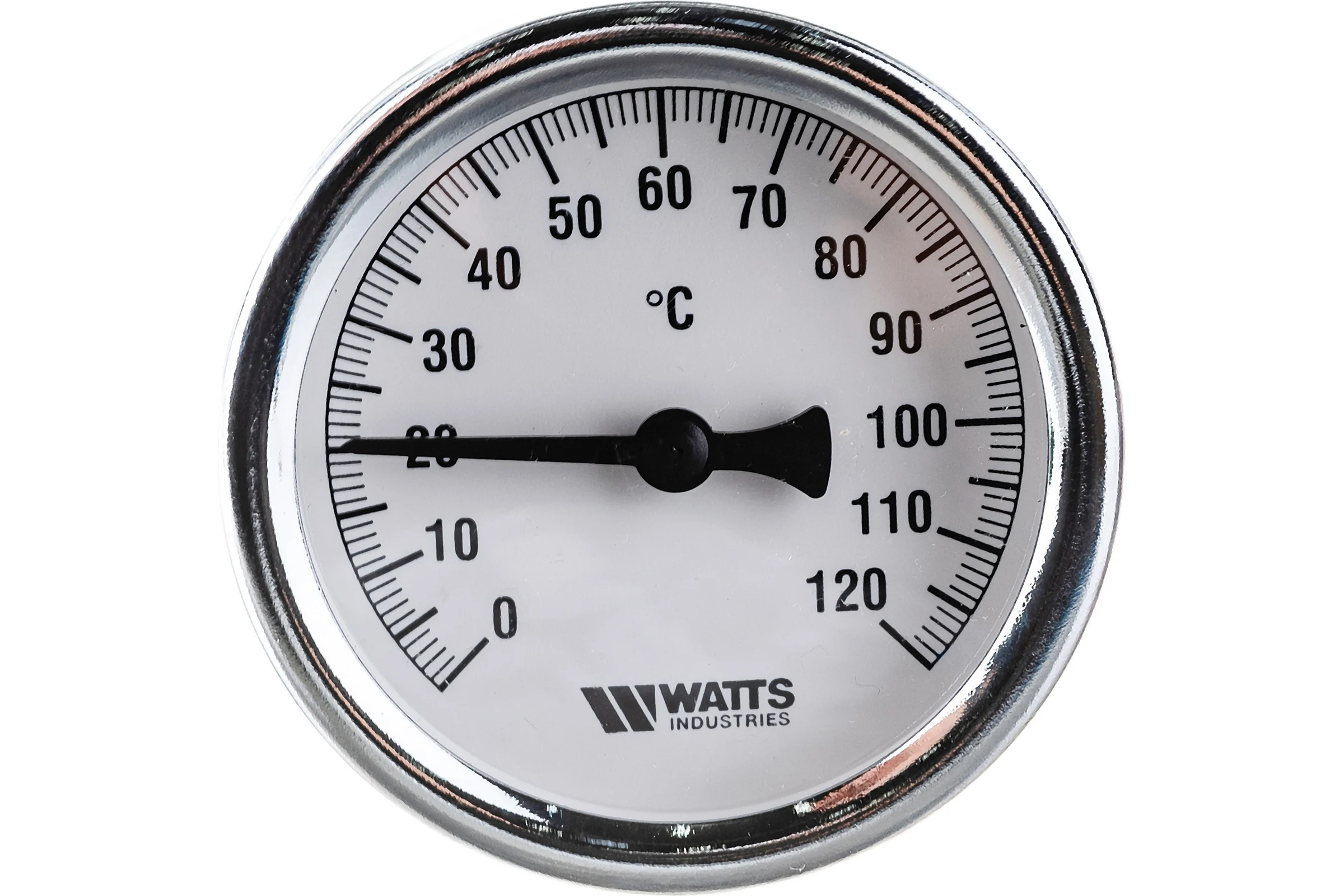 Термометр Watts F+R801 OR биметаллический  63mm, 0-120C, гильза 75 мм 10005809