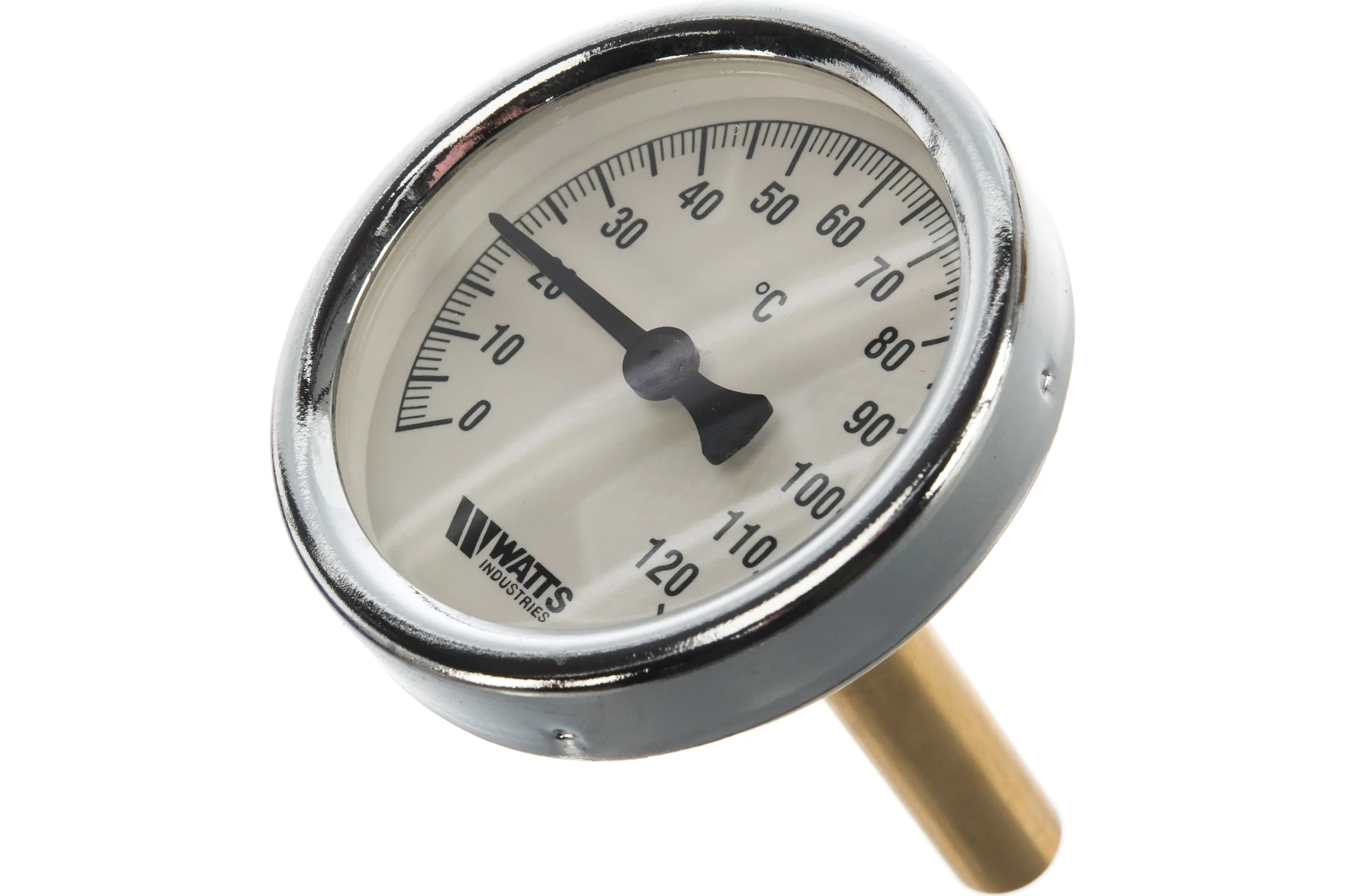 Термометр Watts F+R801 OR биметаллический  63mm, 0-120C, гильза 75 мм 10005809