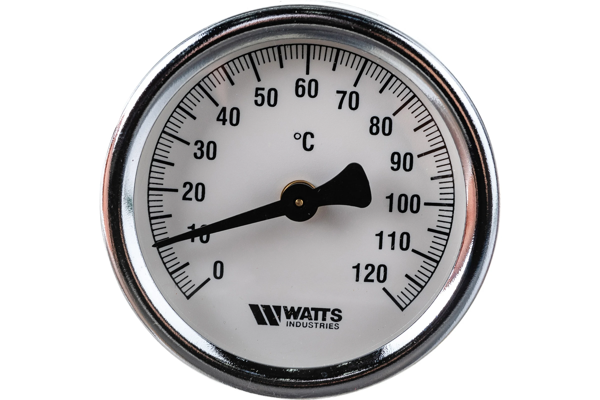 Термометр Watts F+R810 TCM биметаллический, накладной,  63mm, 0-120C 10006504