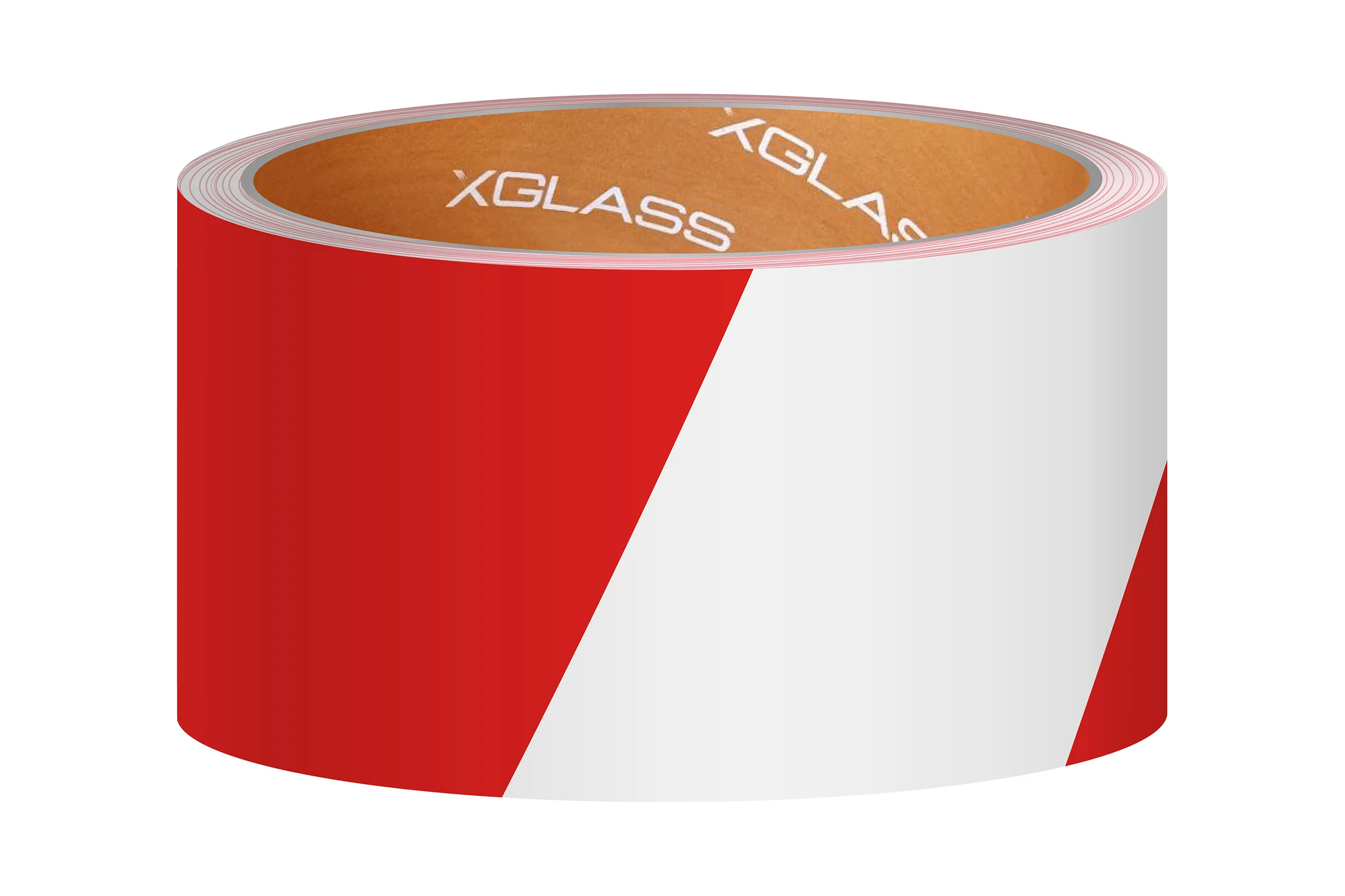 Лента клейкая XGLASS разметочная, красно-белая, 50 мм, 66 м 160517