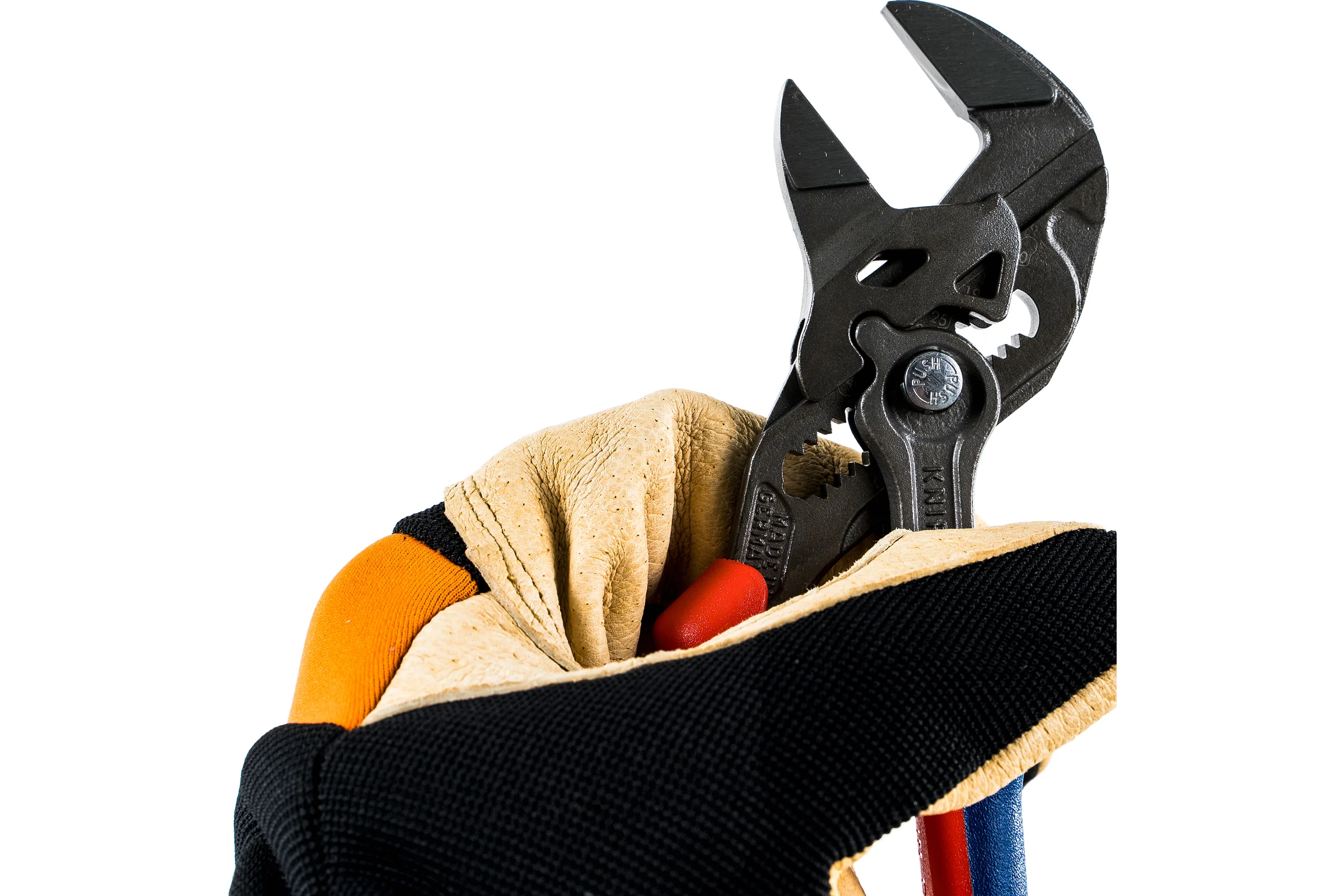 Переставные клещи - гаечный ключ KNIPEX 40 мм, 1 1/2, L-180 мм, серые, 2-к ручки KN-8602180