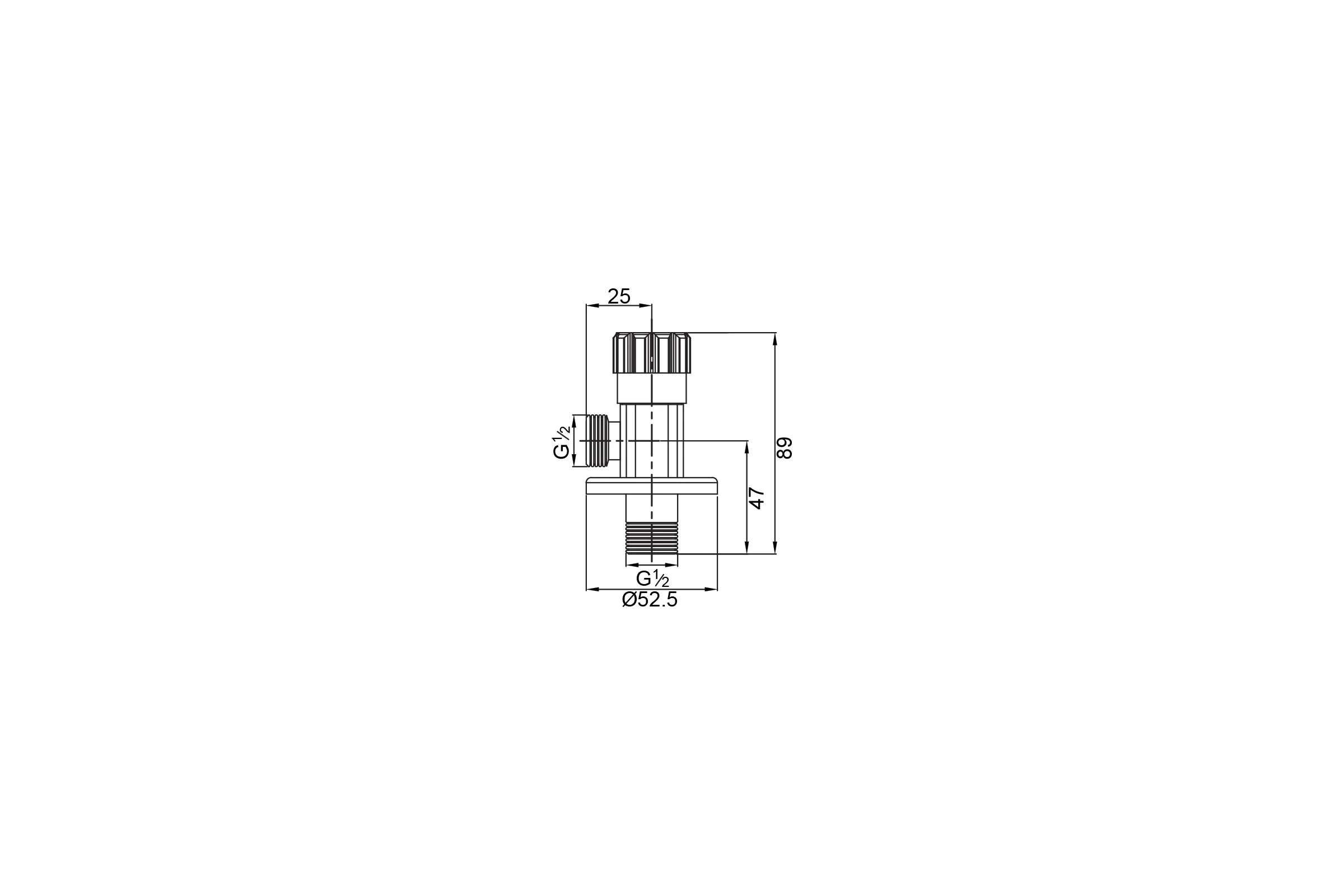 Угловой кран Veragio Sbortis 1/2", с отражателем, бронза VR.SBR-8223.BR