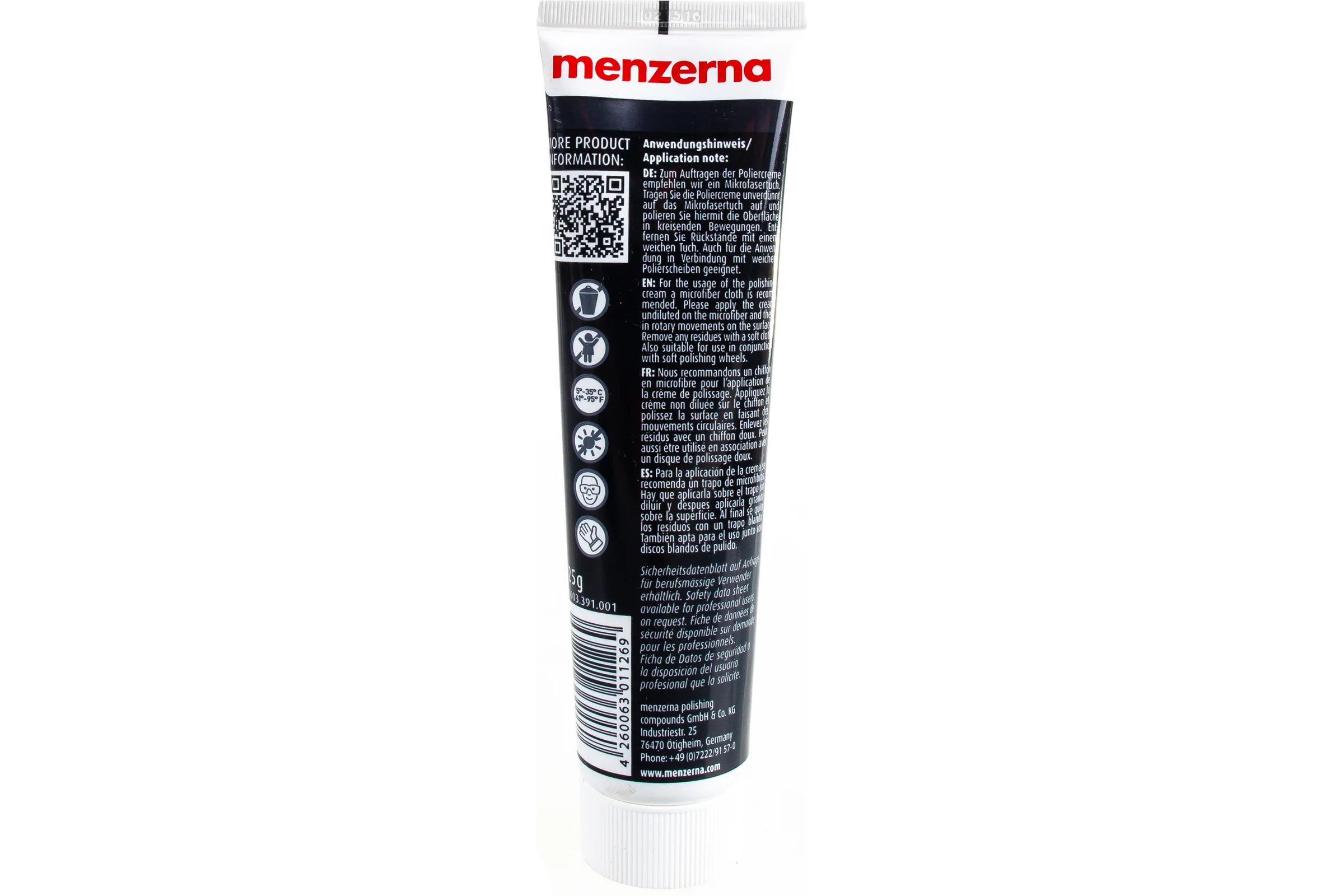 Паста полировальная для цветных металлов Menzerna Metal Polish 125гр, 23003.391.001