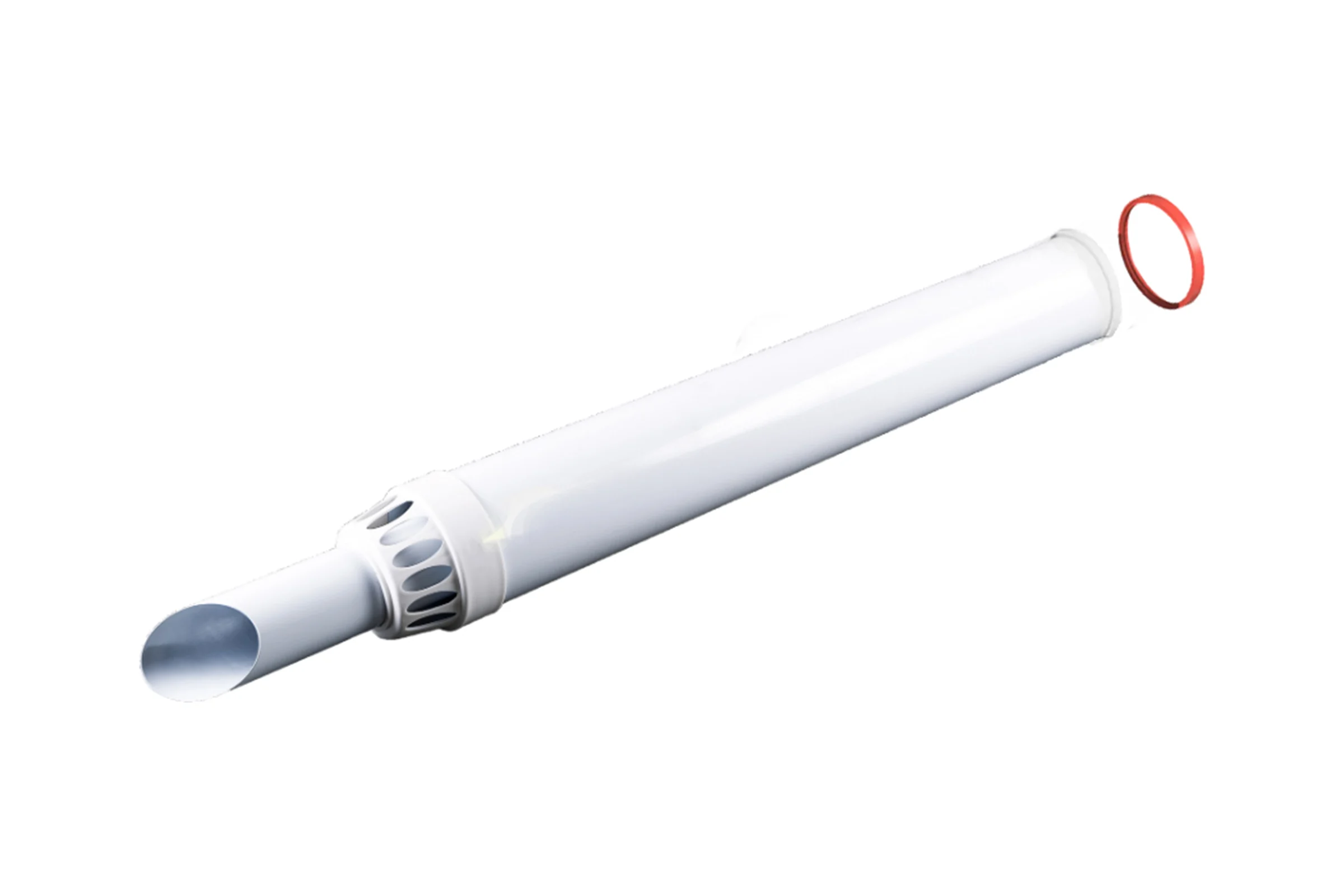 Труба коаксиальная с наконечником (антилед; 60/100 мм; 2 м) DR thermo PT-A/SR-2.0