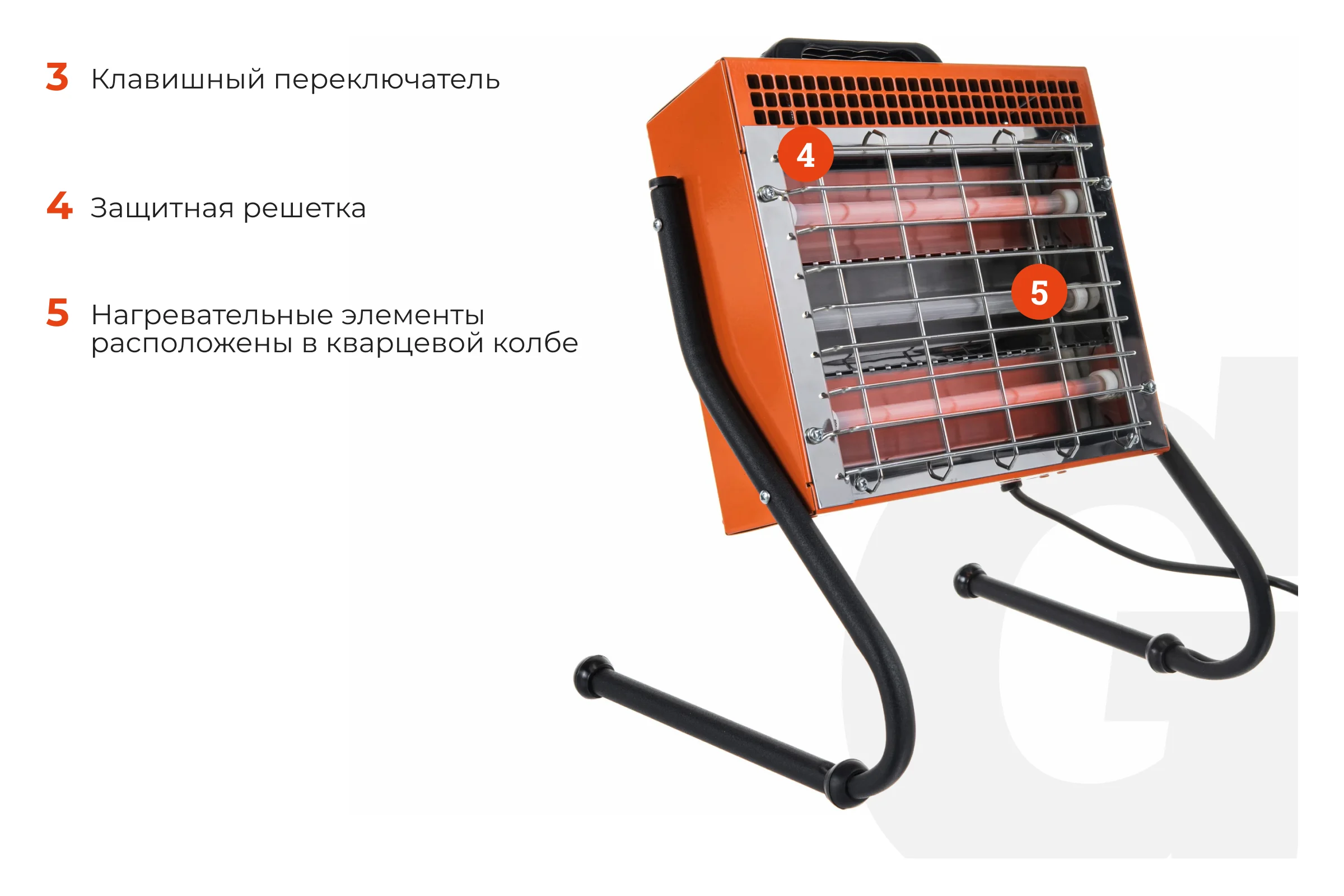 Инфракрасный обогреватель Gigant 1,5 кВт, IHI-1,5 M