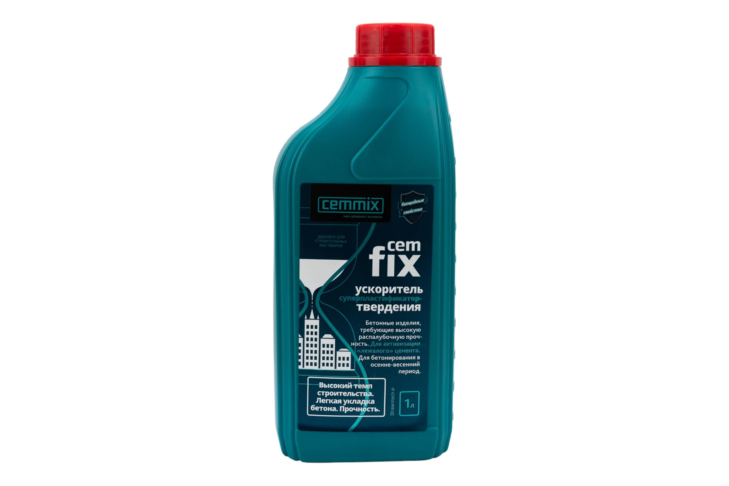 Пластификатор для ускорения твердения CEMMIX Fix, 1 л 16718316