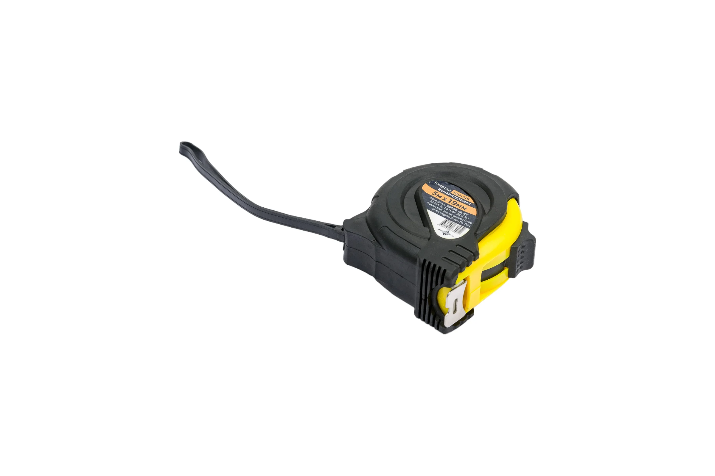 Рулетка Инструмент №1 обрезиненный корпус, ABS пластик, 5 м, 19 мм 1012-001